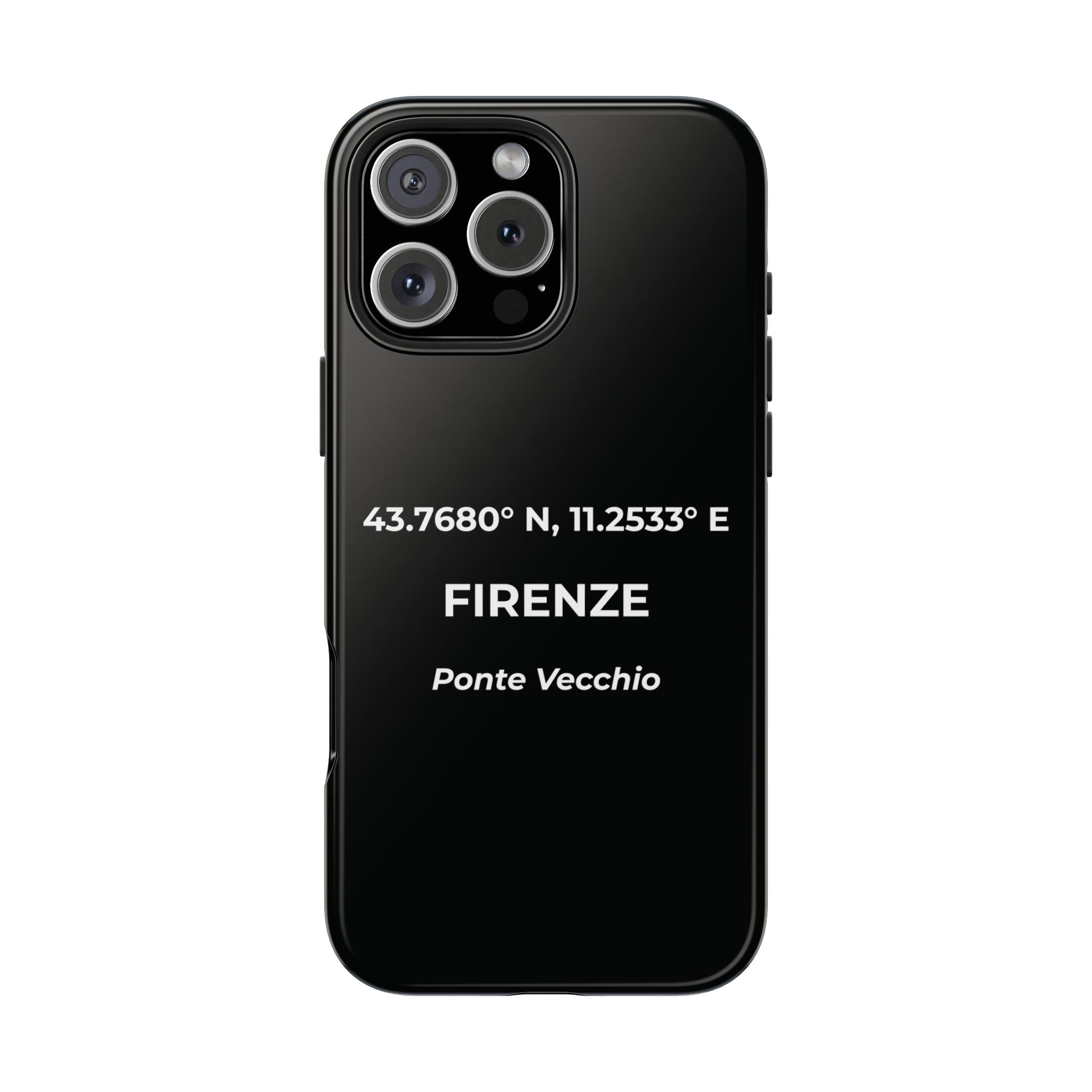 Cover Tough Firenze Originale "RADICI" | Custodia Protettiva con Coordinate, Idea Regalo per iPhone & Samsung