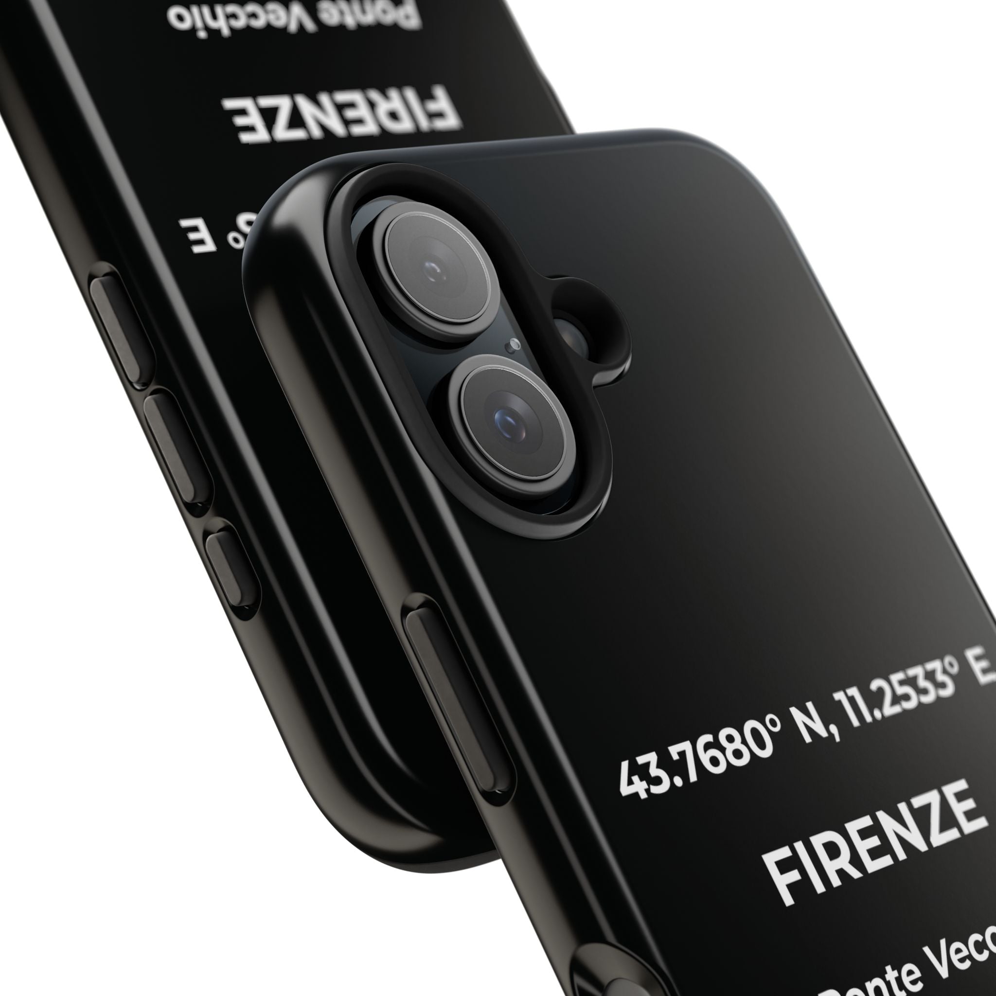 Cover Tough Firenze Originale "RADICI" | Custodia Protettiva con Coordinate, Idea Regalo per iPhone & Samsung