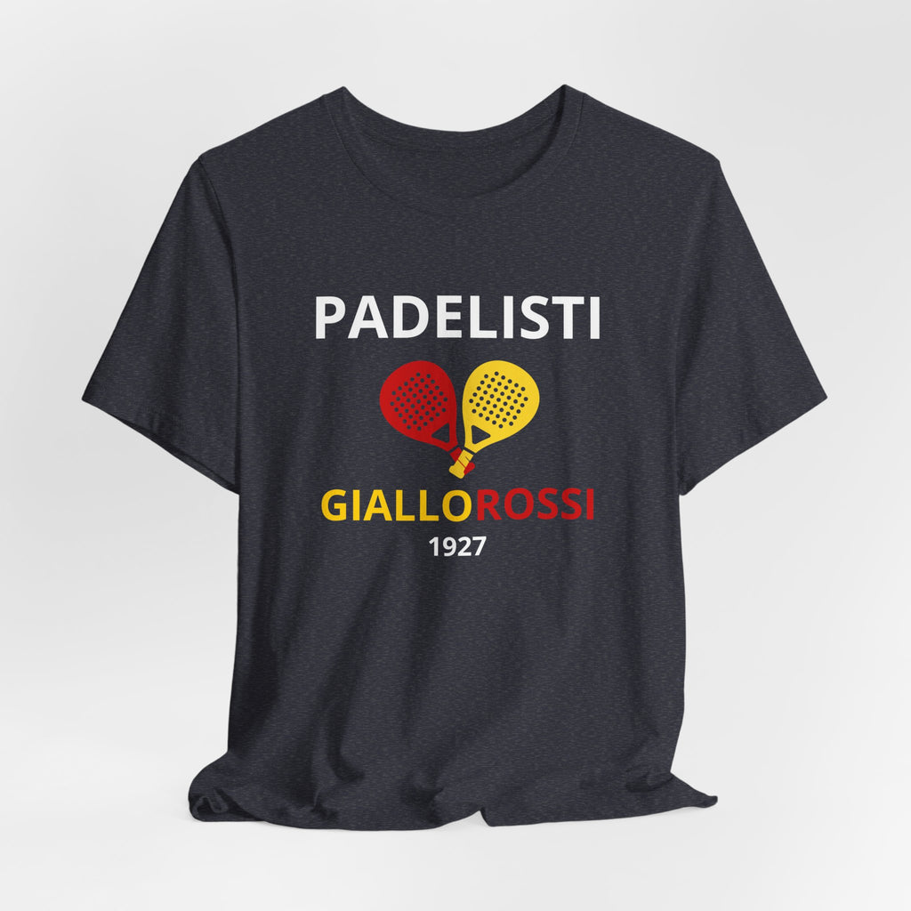 T-shirt Padel Roma Originale "Padelisti Giallorossi" | Idea Regalo Uomo Donna