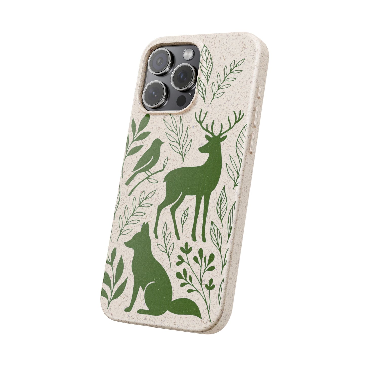 Cover Bio Originale "Animali del Bosco" - Custodia Eco in Bambù & PLA