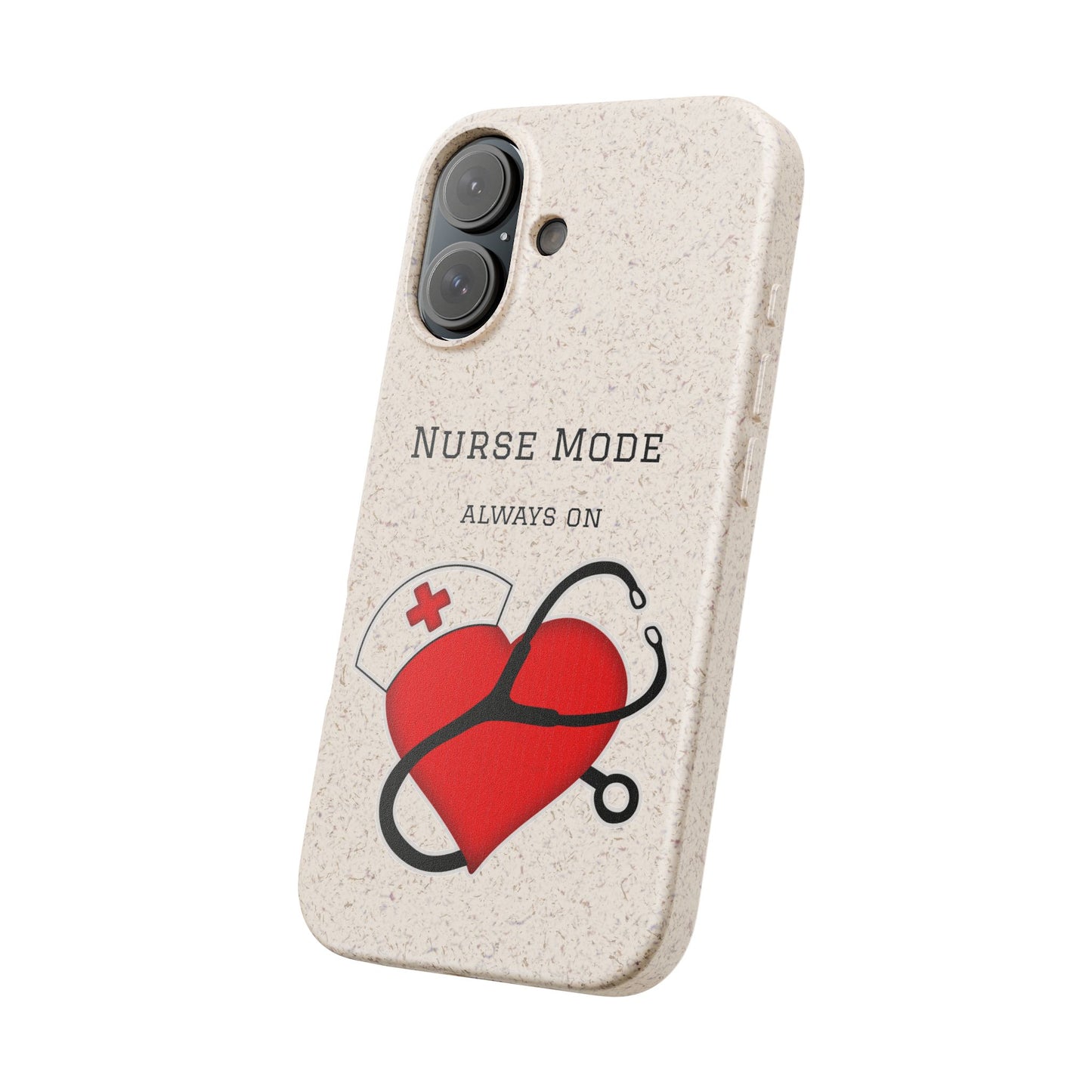 Cover Bio iPhone "Nurse Mode" (Always On) | Custodia Biodegradabile Infermiera & Dottoressa