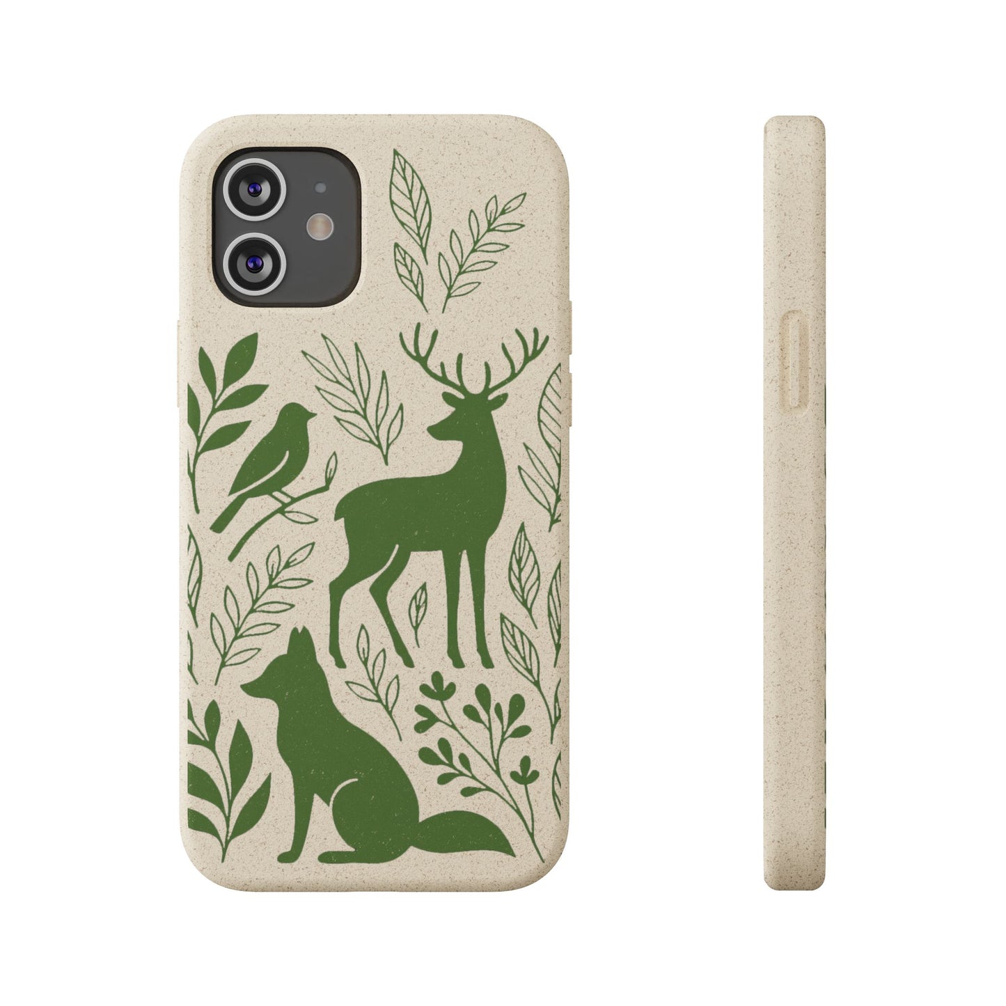 Cover Bio Originale "Animali del Bosco" - Custodia Eco in Bambù & PLA