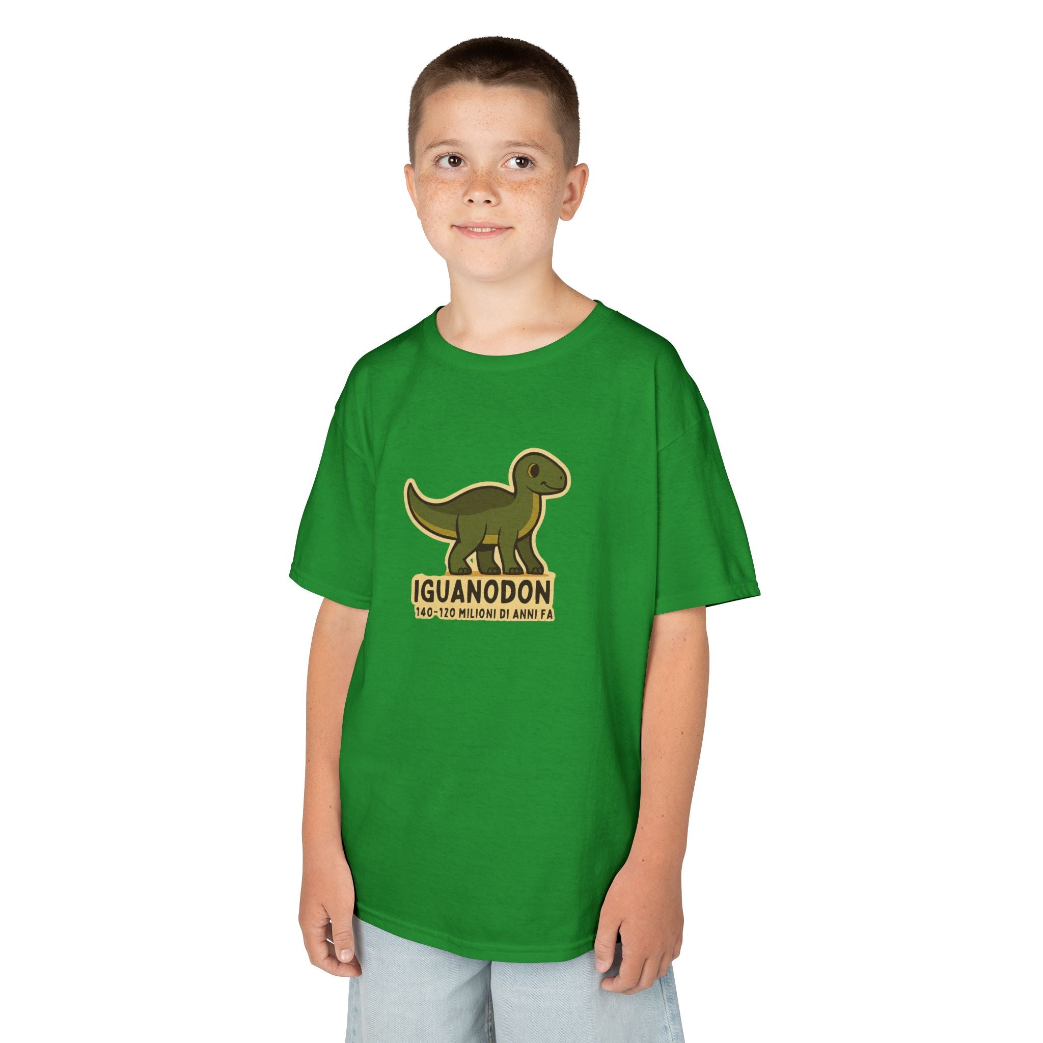 T-shirt Bambino Originale "Dino Iguanodon" | Maglietta Cotone Morbido