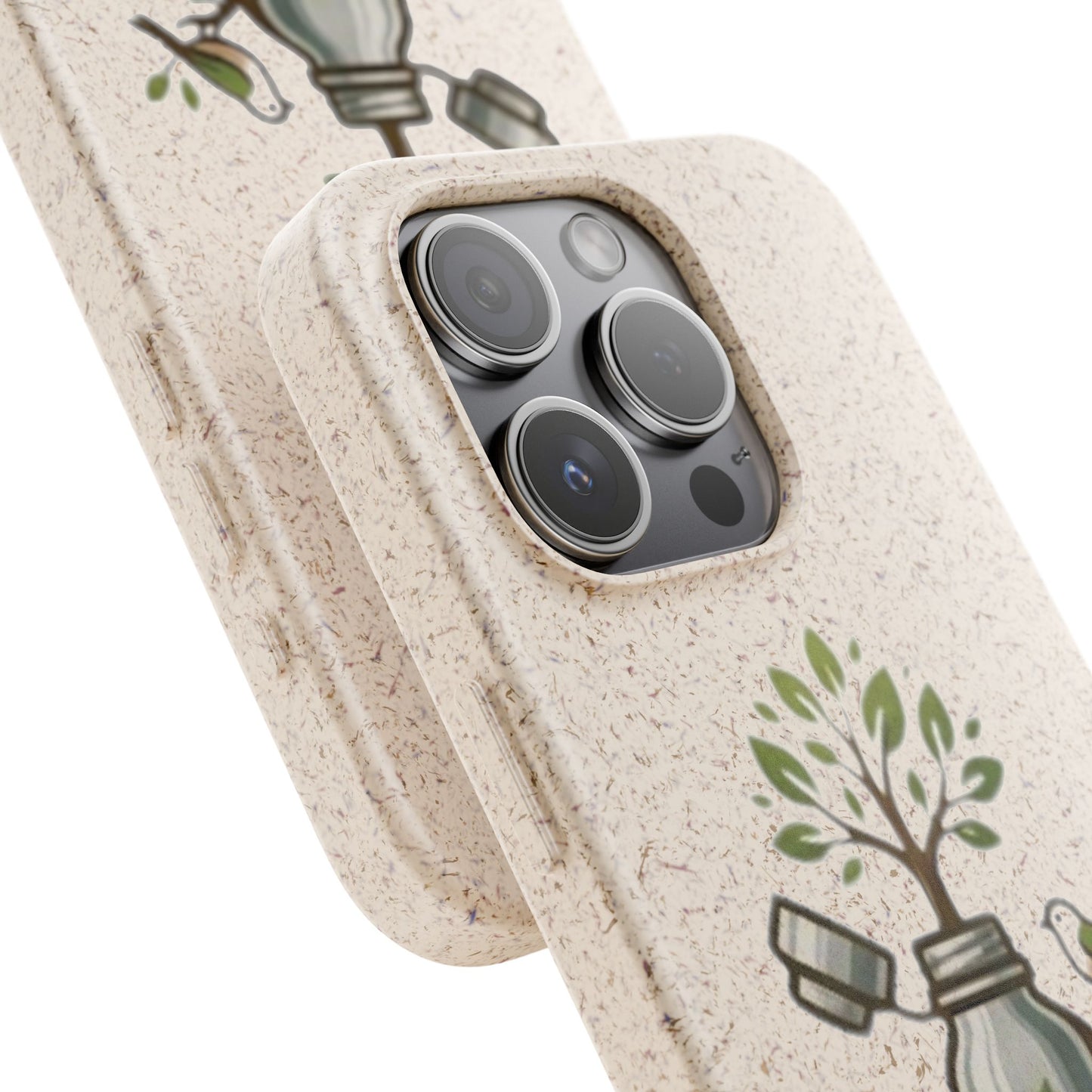 Cover Bio Originale "Rinascita Naturale" - Custodia MagSafe in Bambù & PLA