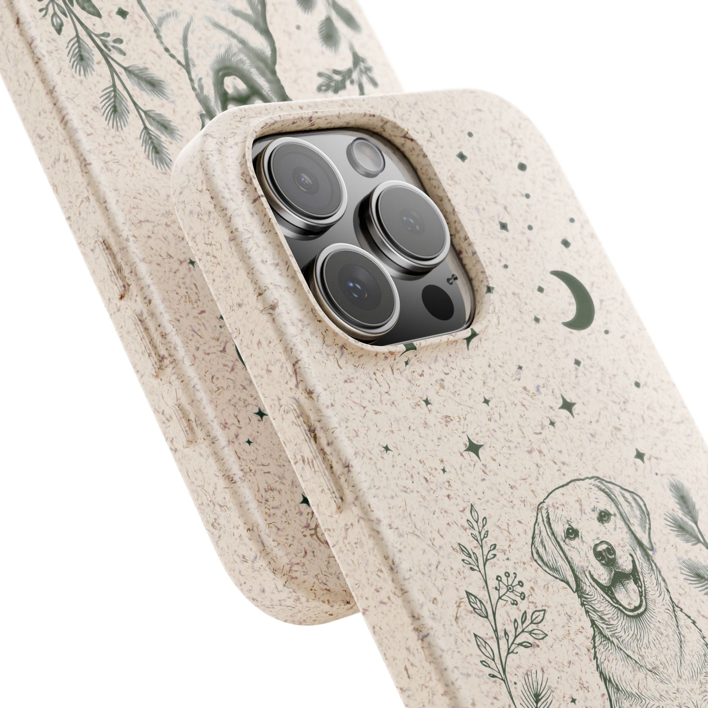 Cover iPhone Biodegradabile Labrador  – Custodia Eco in Fibra di Bambù