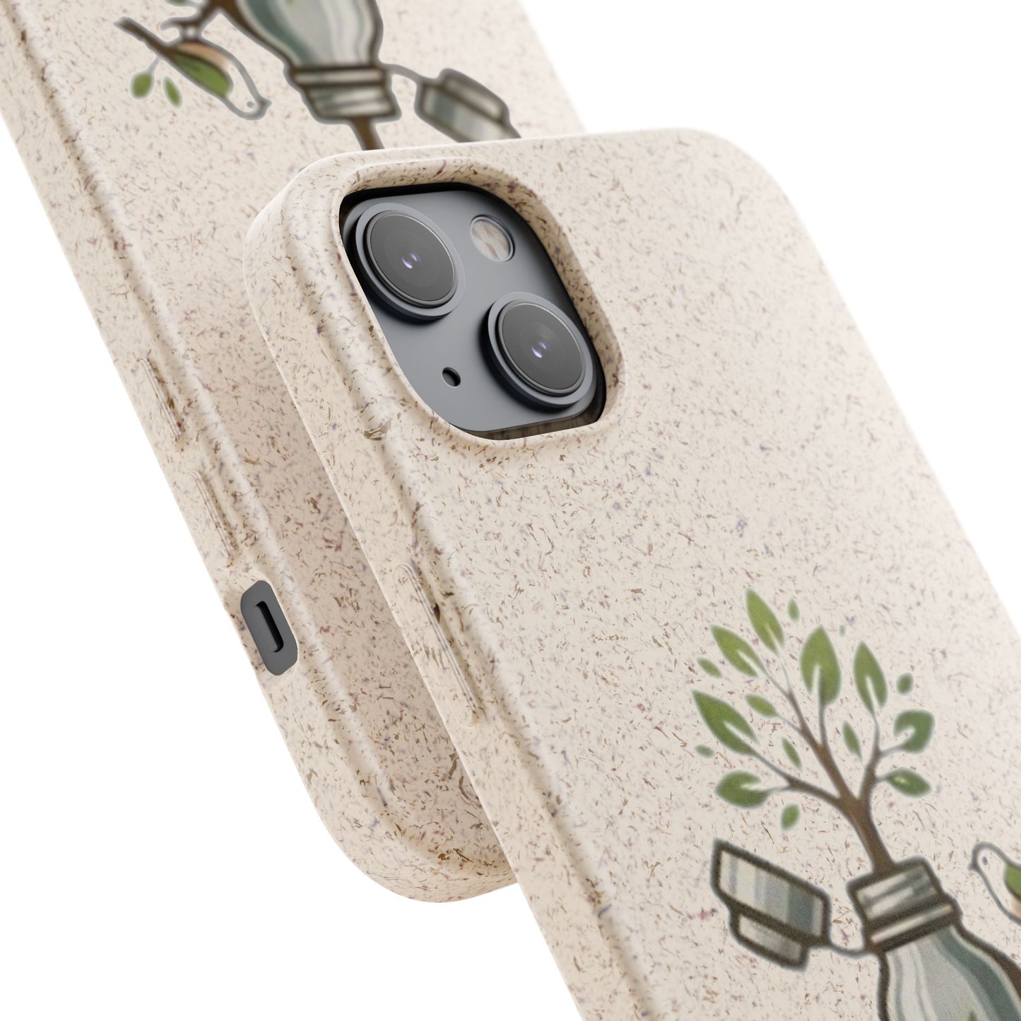 Cover Bio Originale "Rinascita Naturale" - Custodia MagSafe in Bambù & PLA