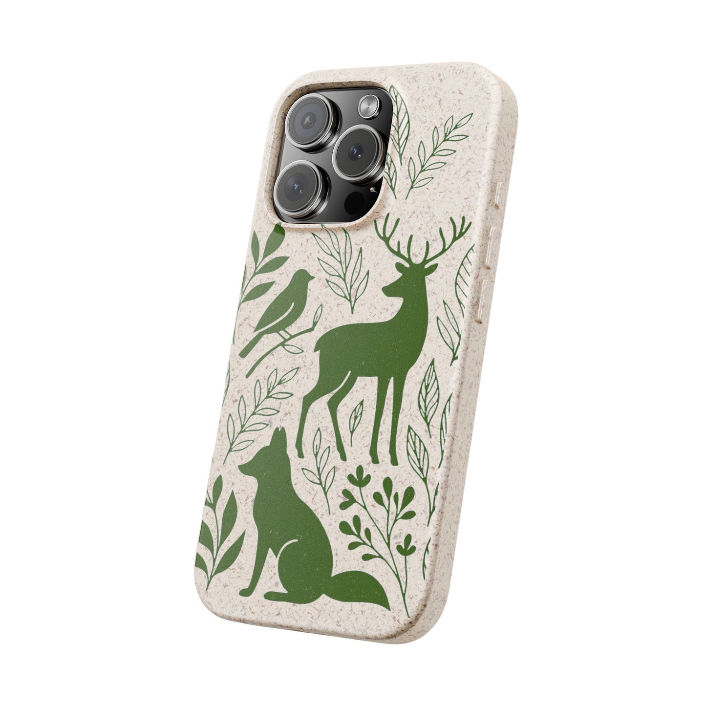 Cover Bio Originale "Animali del Bosco" - Custodia Eco in Bambù & PLA