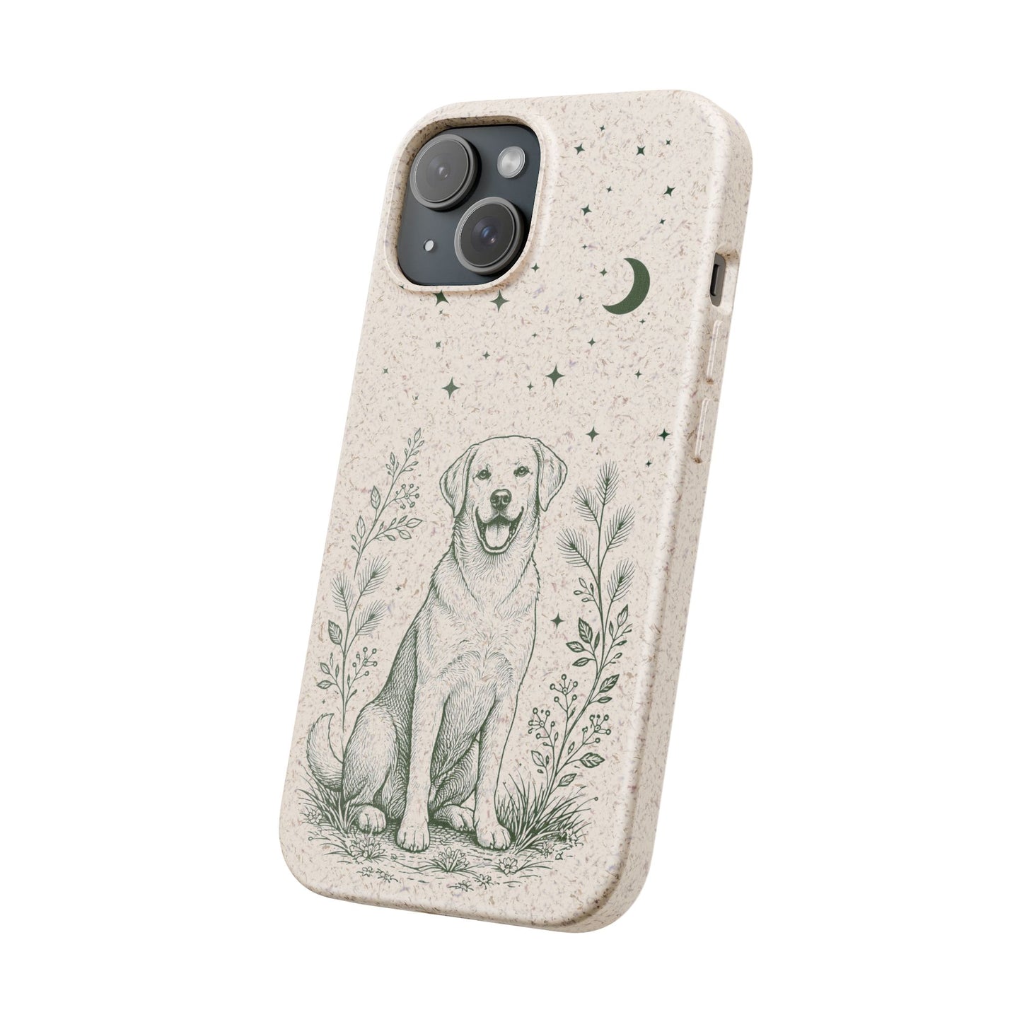 Cover iPhone Biodegradabile Labrador  – Custodia Eco in Fibra di Bambù