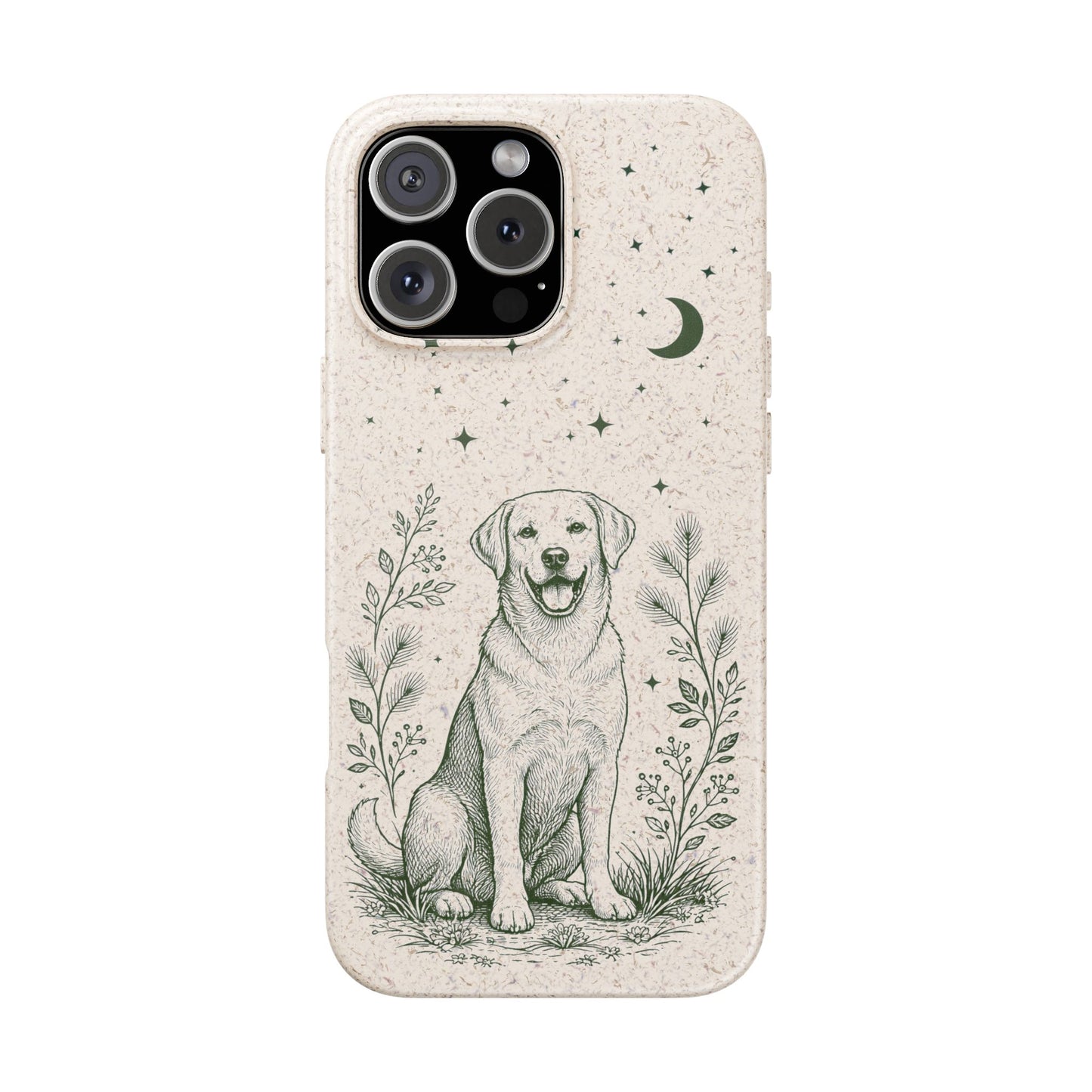 Cover iPhone Biodegradabile Labrador  – Custodia Eco in Fibra di Bambù