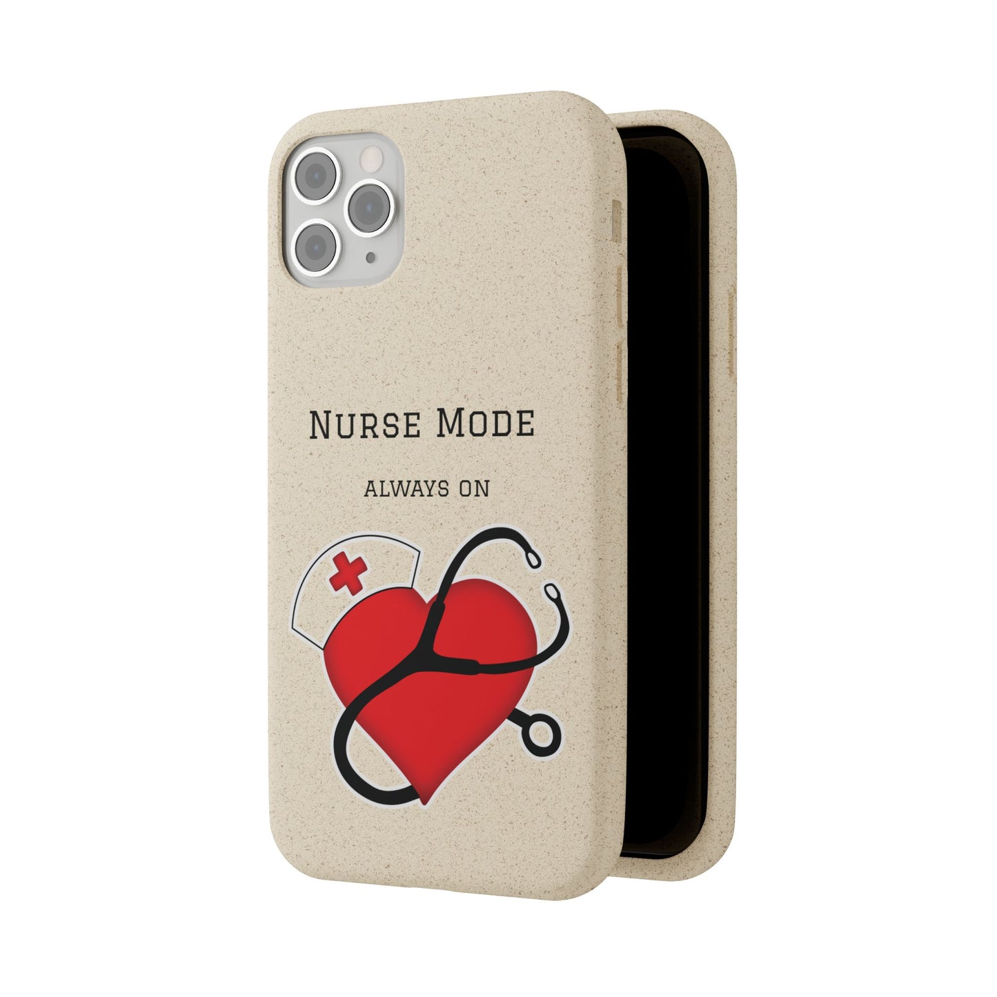Cover Bio iPhone "Nurse Mode" (Always On) | Custodia Biodegradabile Infermiera & Dottoressa
