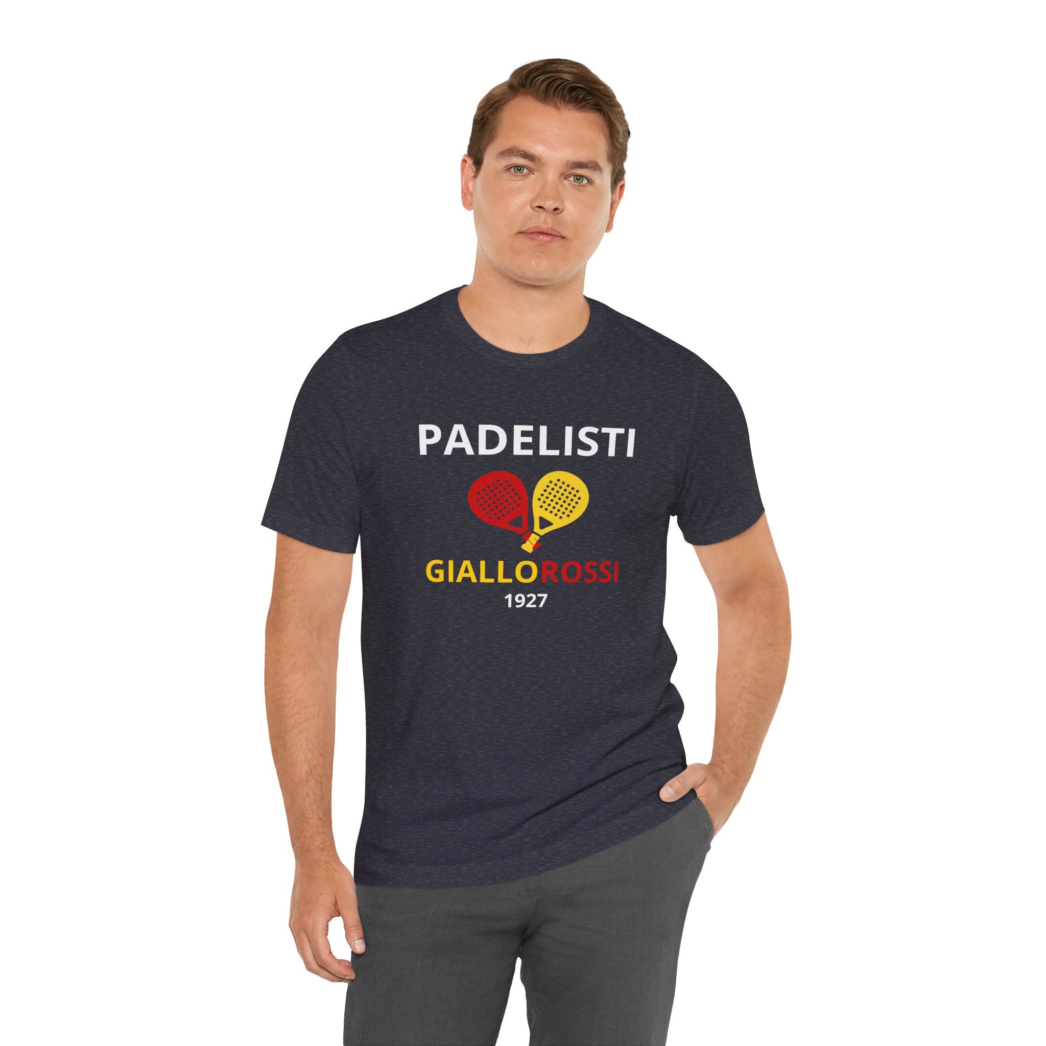 T-shirt Padel Roma Originale "Padelisti Giallorossi" | Idea Regalo Uomo Donna