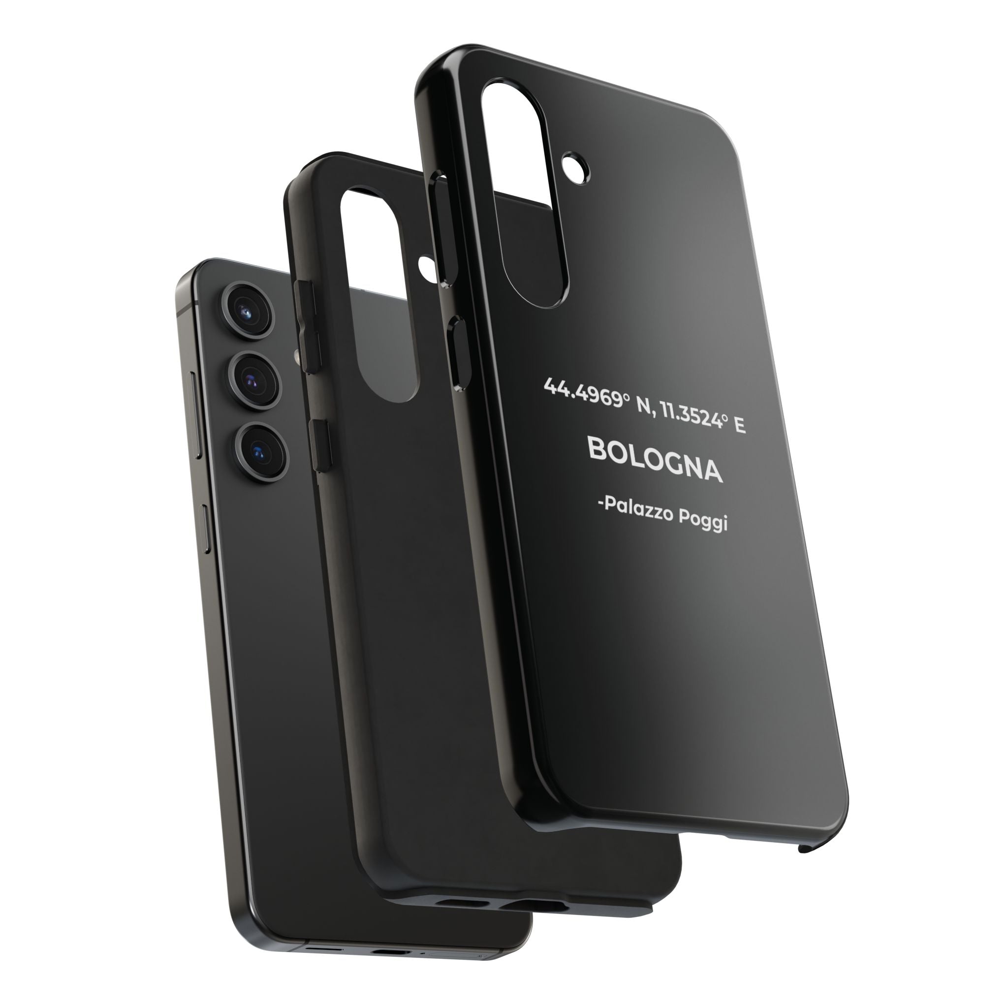 Cover Tough Bologna Originale "RADICI" | Custodia Protettiva con Coordinate, Idea Regalo per iPhone & Samsung