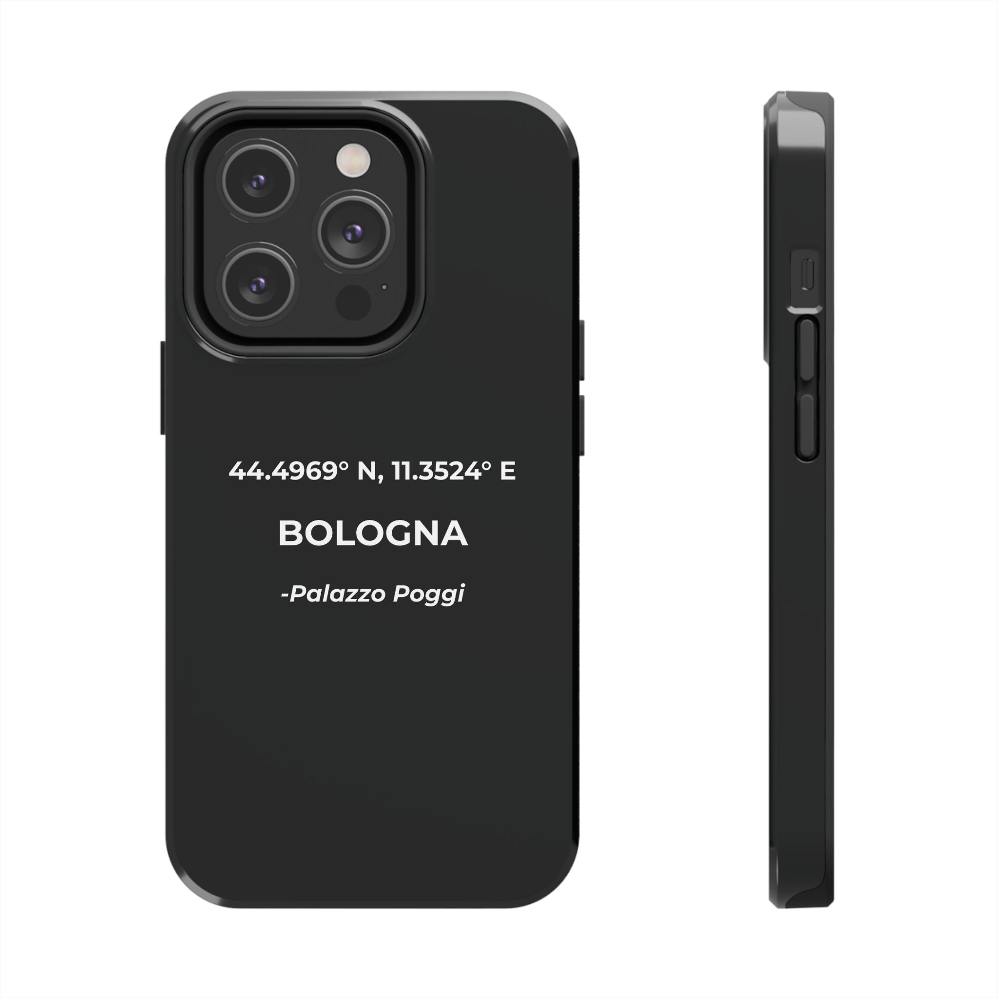 Cover Tough Bologna Originale "RADICI" | Custodia Protettiva con Coordinate, Idea Regalo per iPhone & Samsung