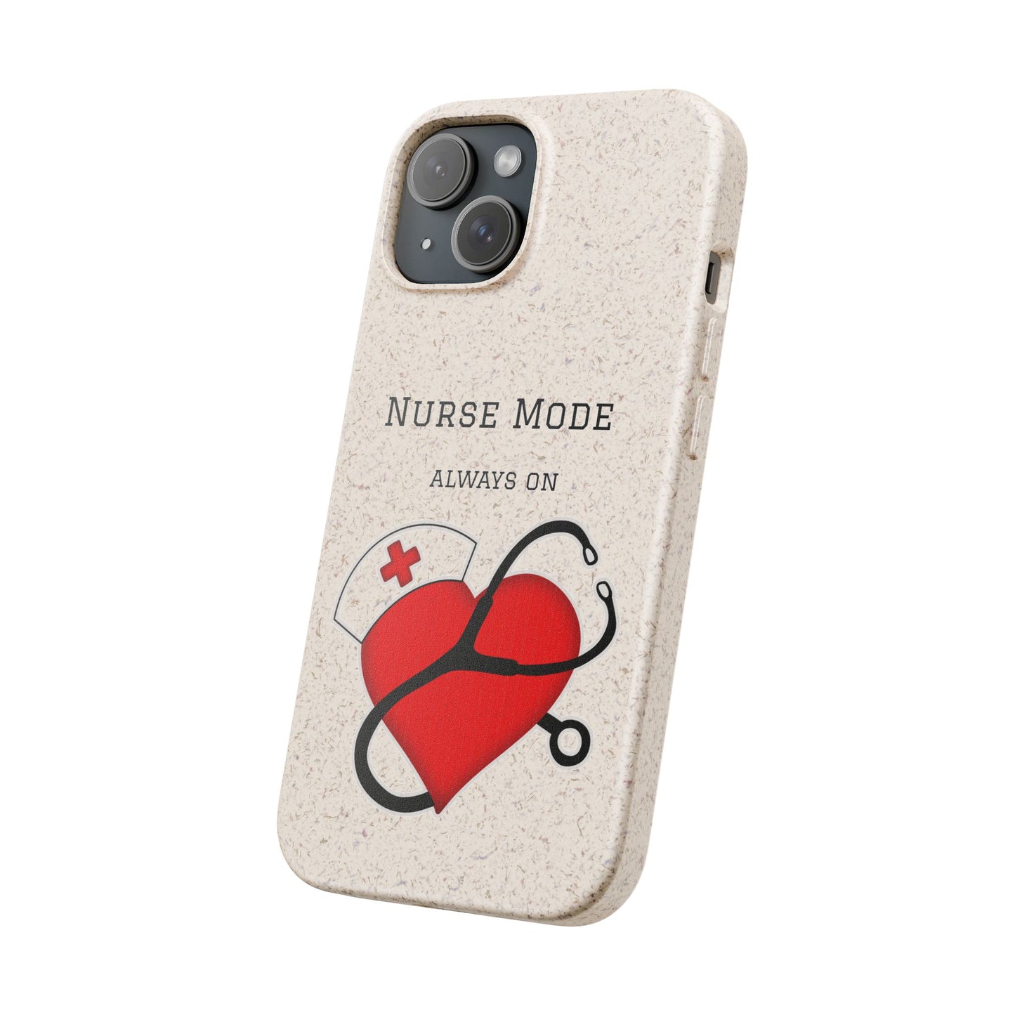 Cover Bio iPhone "Nurse Mode" (Always On) | Custodia Biodegradabile Infermiera & Dottoressa