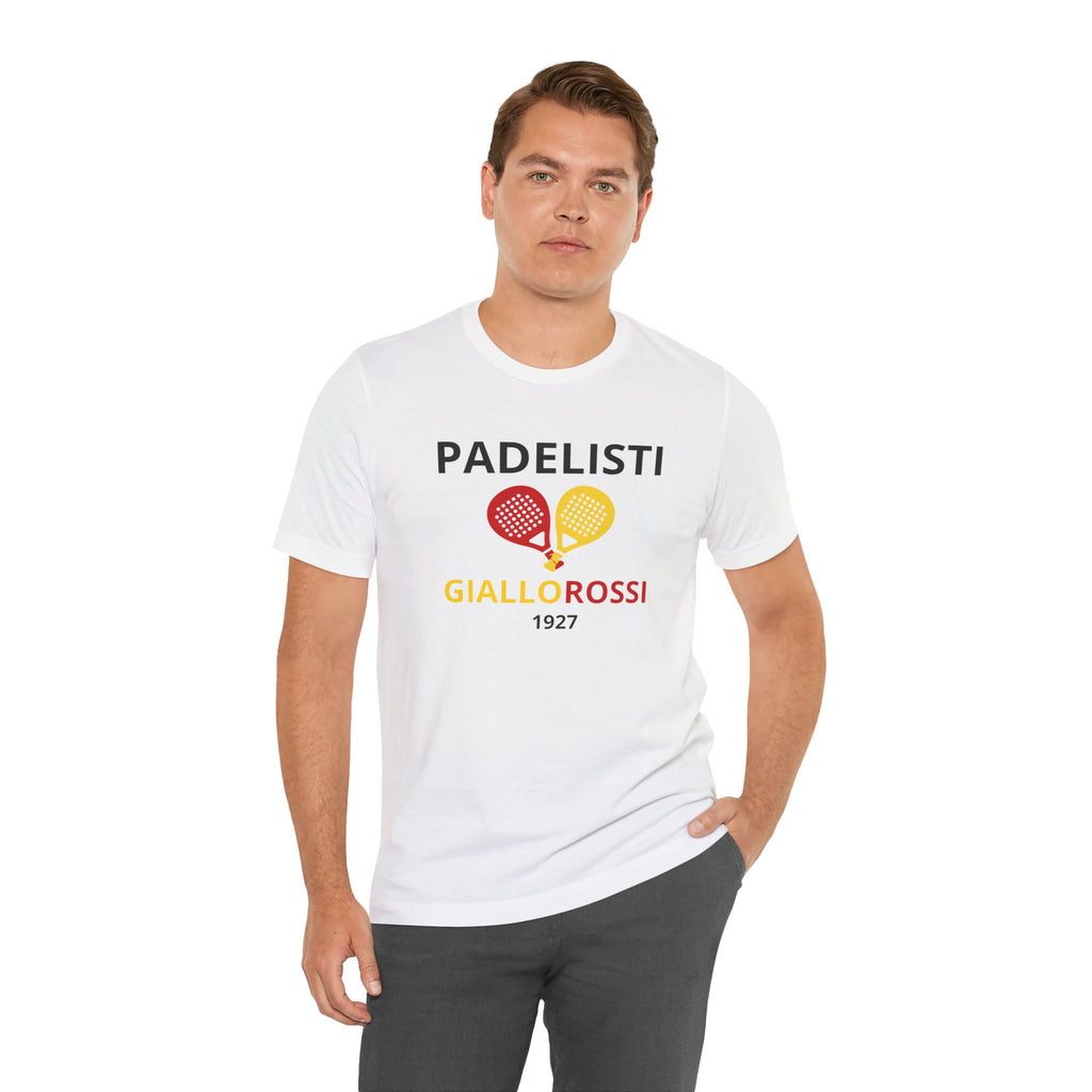 T-shirt Padel Roma Originale "Padelisti Giallorossi" | Idea Regalo Uomo Donna