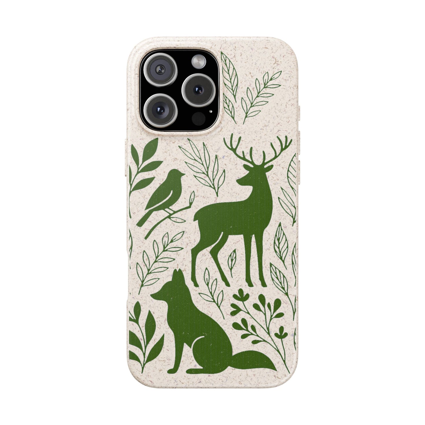 Cover Bio Originale "Animali del Bosco" - Custodia Eco in Bambù & PLA