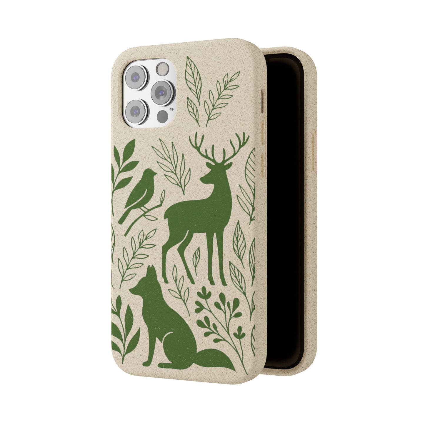 Cover Bio Originale "Animali del Bosco" - Custodia Eco in Bambù & PLA