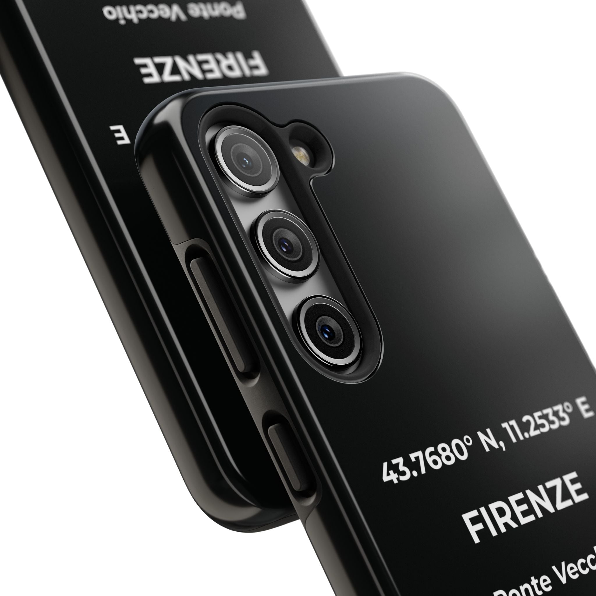 Cover Tough Firenze Originale "RADICI" | Custodia Protettiva con Coordinate, Idea Regalo per iPhone & Samsung