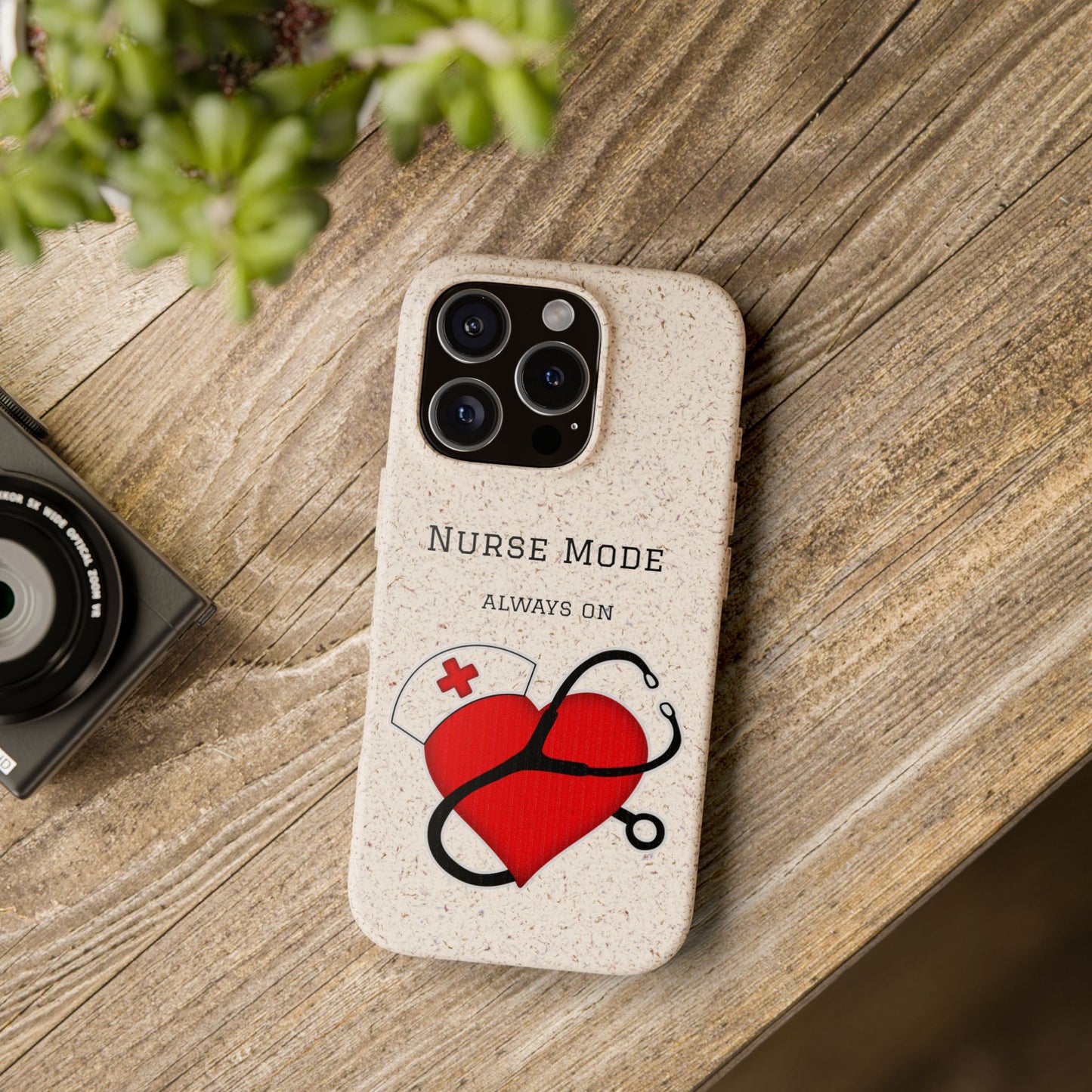 Cover Bio iPhone "Nurse Mode" (Always On) | Custodia Biodegradabile Infermiera & Dottoressa