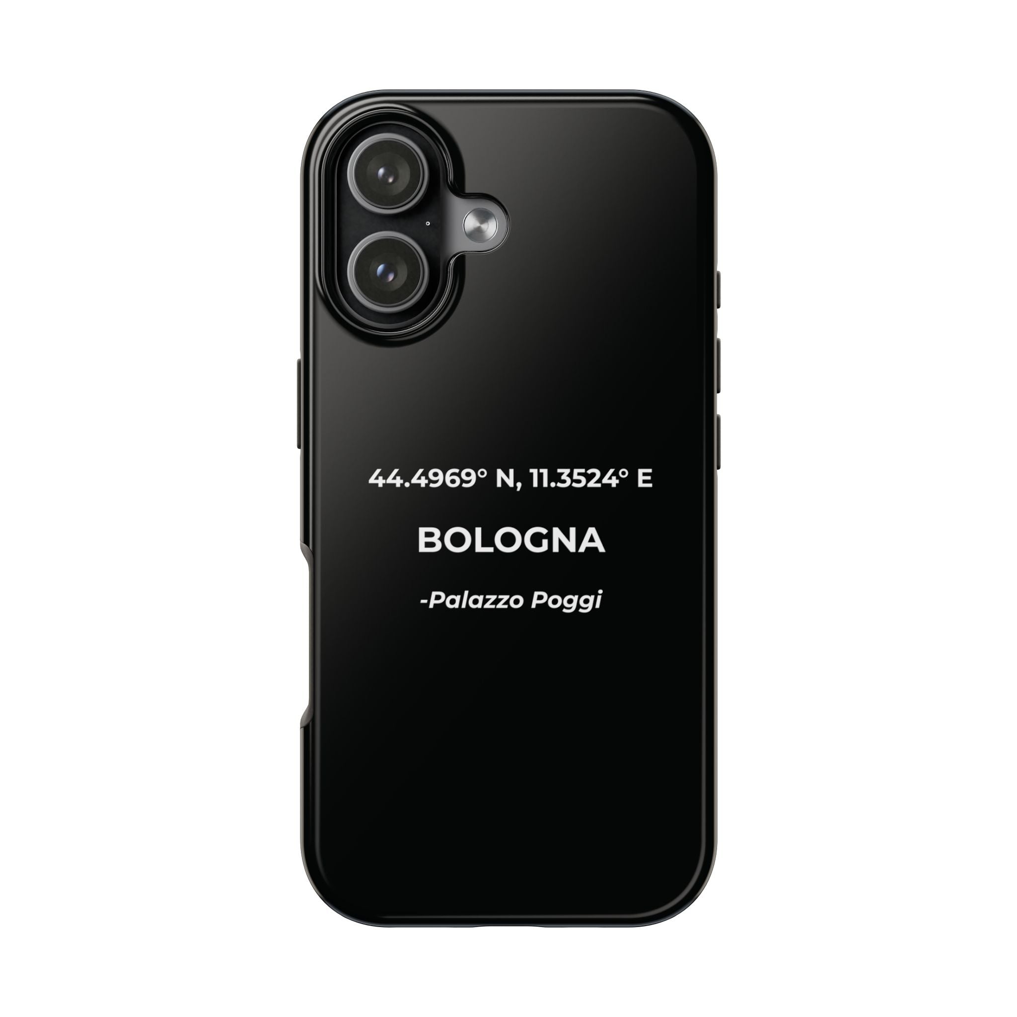 Cover Tough Bologna Originale "RADICI" | Custodia Protettiva con Coordinate, Idea Regalo per iPhone & Samsung