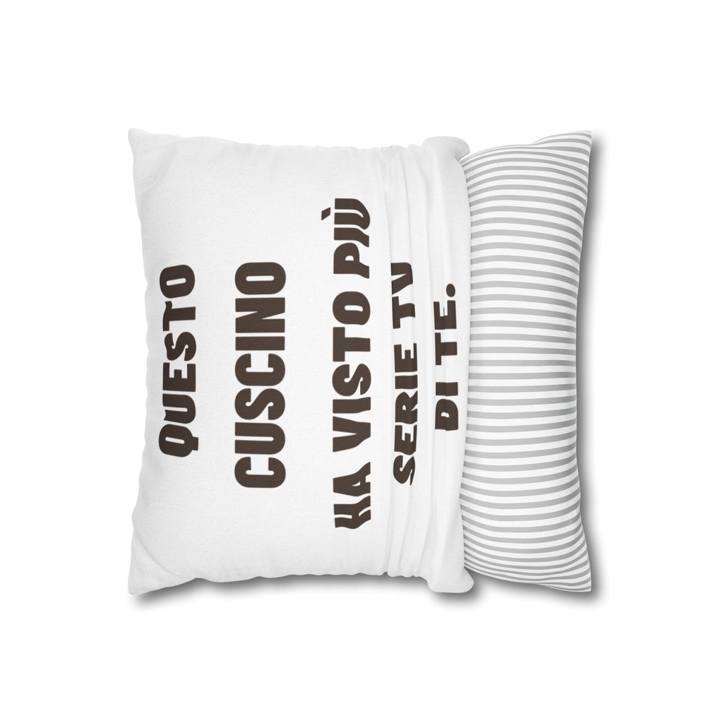 Regalo Originale cuscino,  Serie TV, Cuscino Divertente con Frase, Federa Arredo Divano, Idea Regalo Netflix Lover, Cuscino Ironico, Binge Watching
