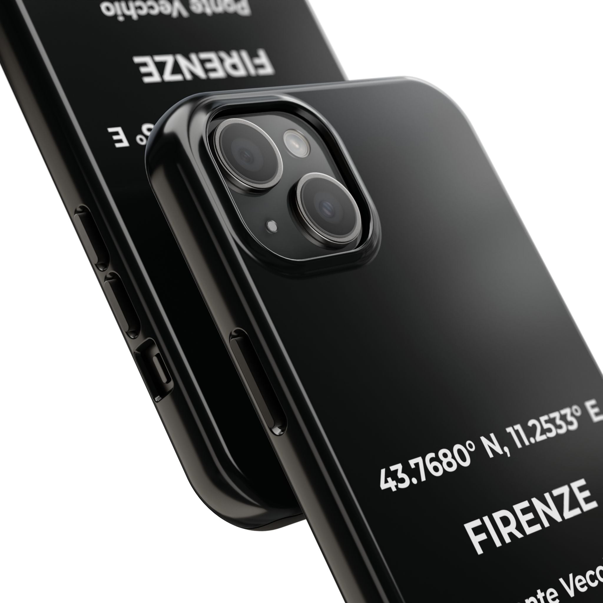 Cover Tough Firenze Originale "RADICI" | Custodia Protettiva con Coordinate, Idea Regalo per iPhone & Samsung