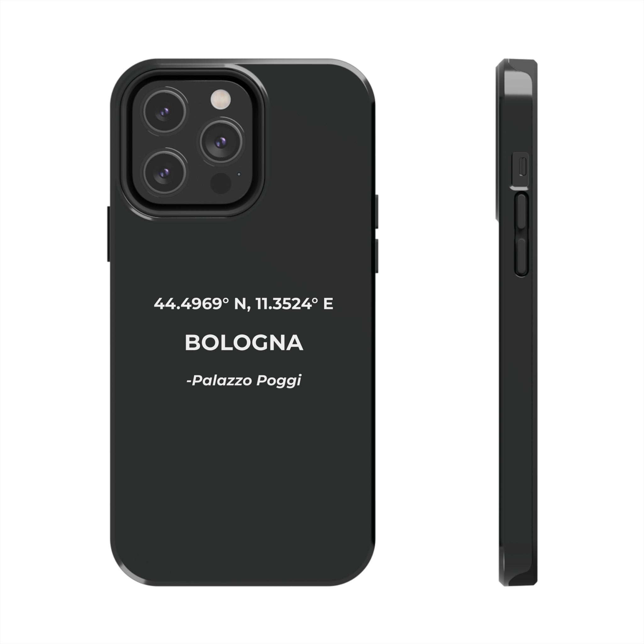 Cover Tough Bologna Originale "RADICI" | Custodia Protettiva con Coordinate, Idea Regalo per iPhone & Samsung