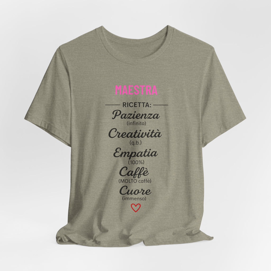 T-shirt Maestra Originale "La Ricetta"