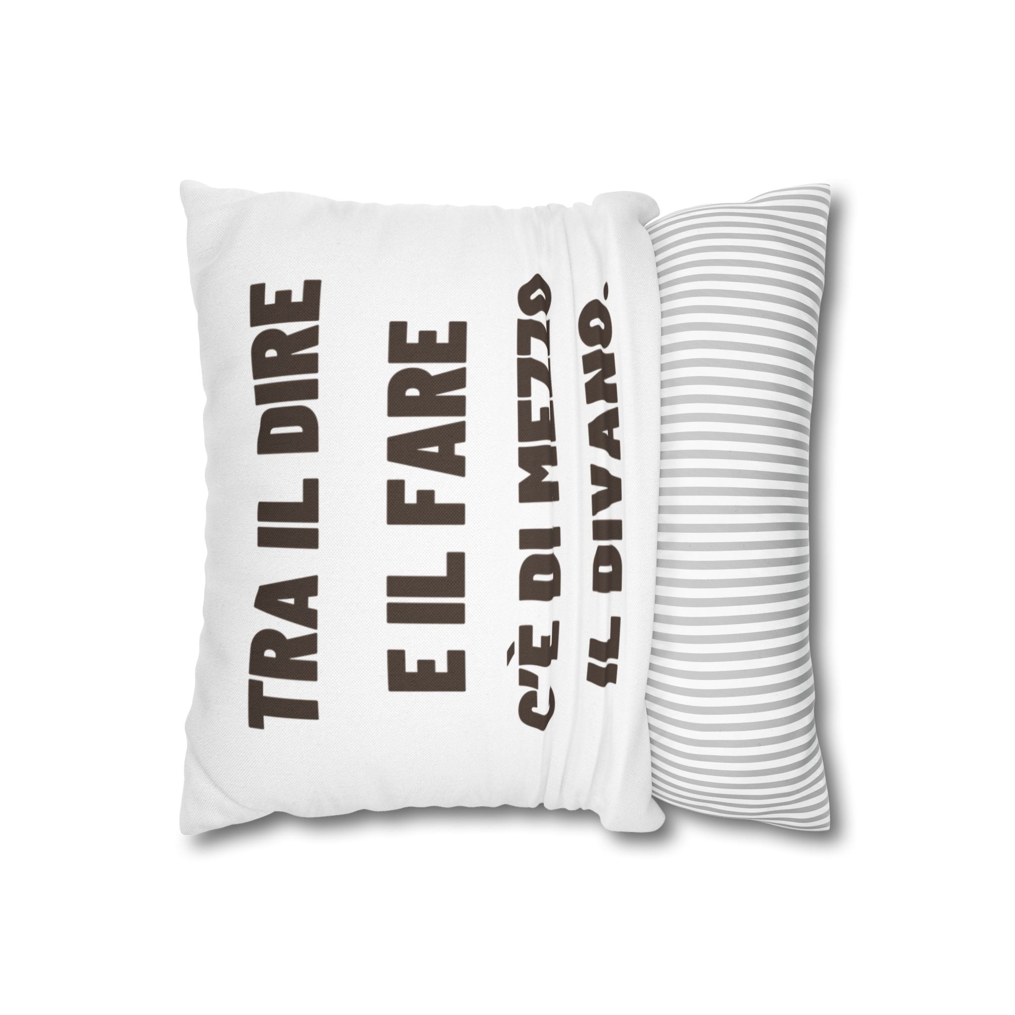 Regalo Originale Casa, Cuscino Divertente con Frase, Federa Arredo Divano, Idea Regalo Procrastinatori, Cuscino Ironico, Italian Quote