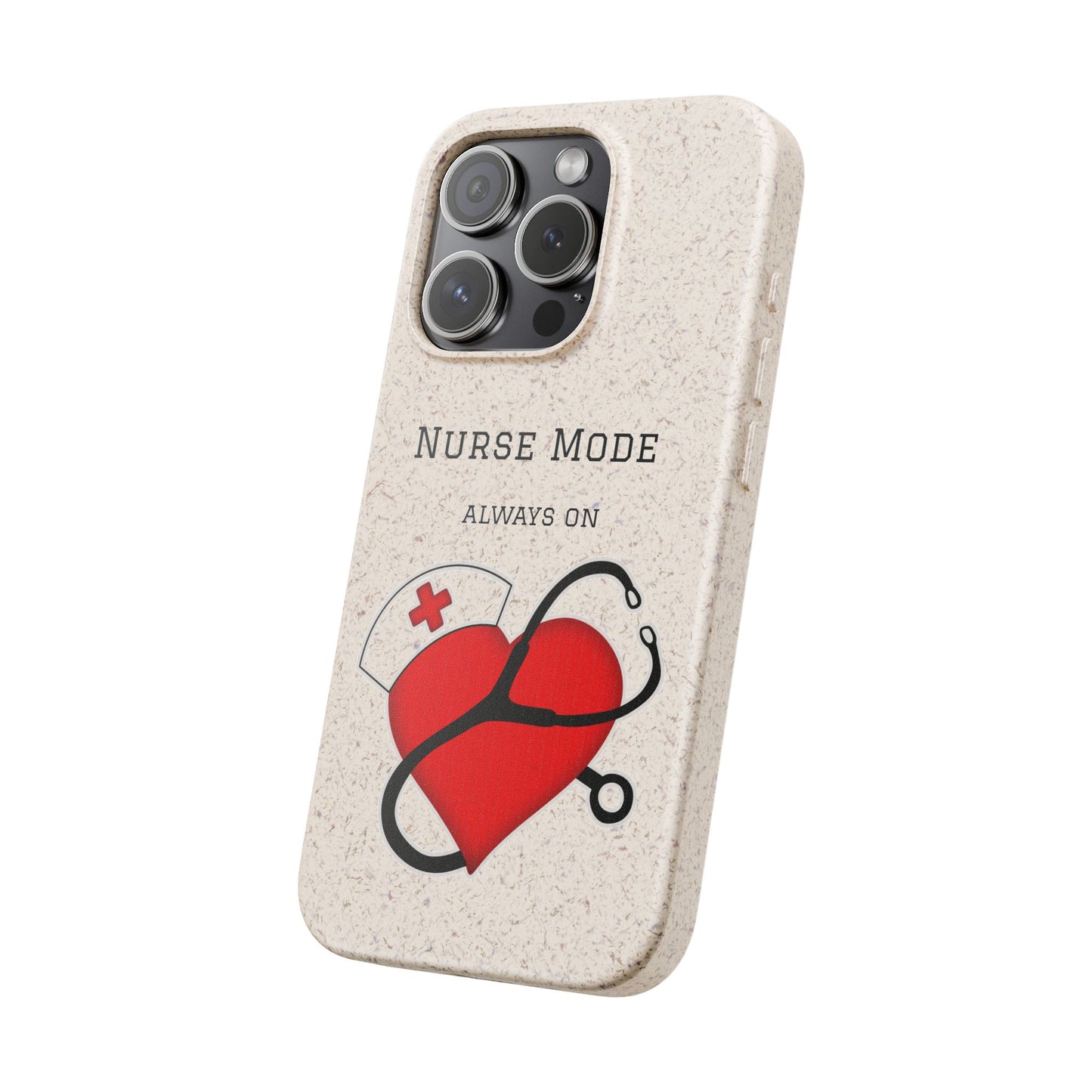 Cover Bio iPhone "Nurse Mode" (Always On) | Custodia Biodegradabile Infermiera & Dottoressa