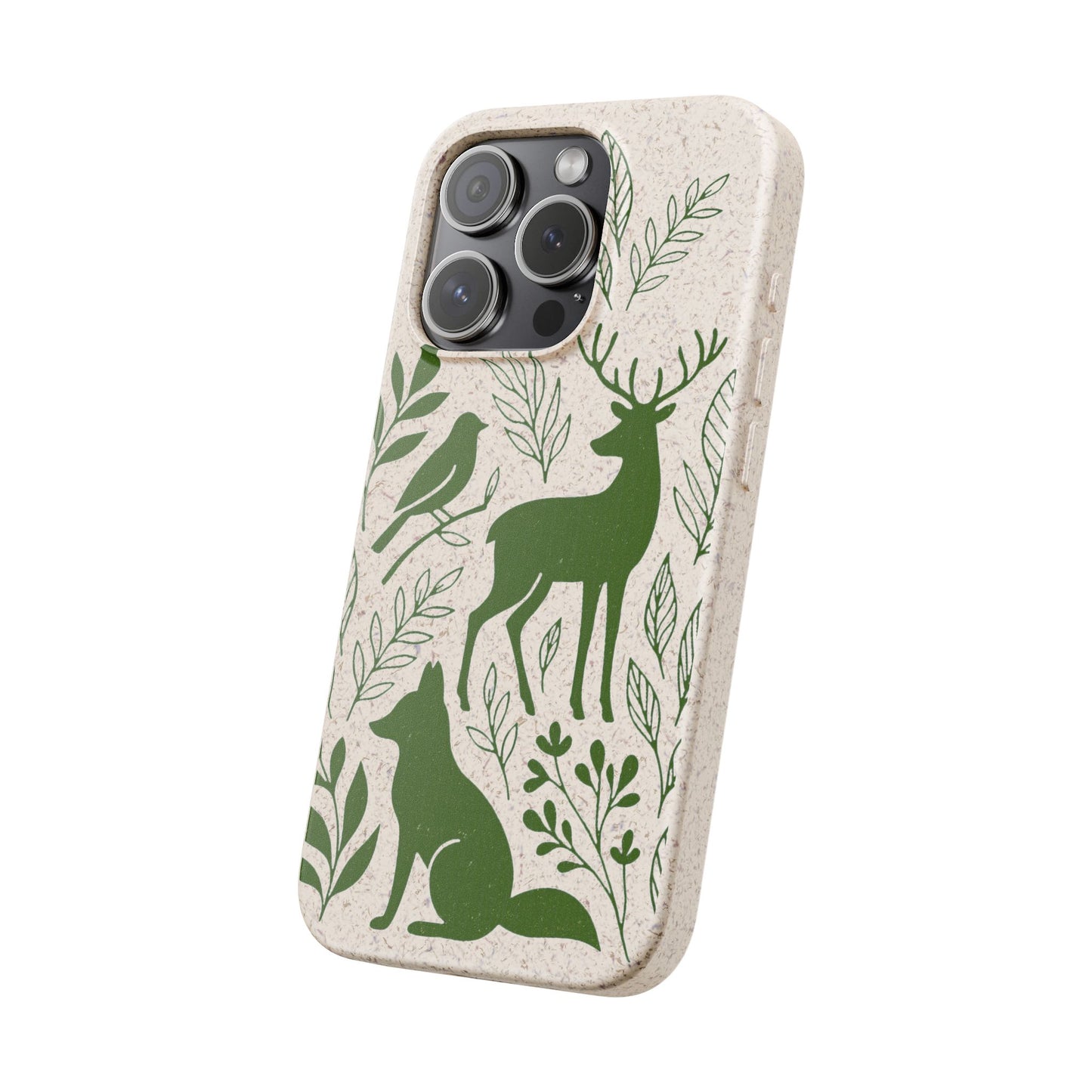 Cover Bio Originale "Animali del Bosco" - Custodia Eco in Bambù & PLA