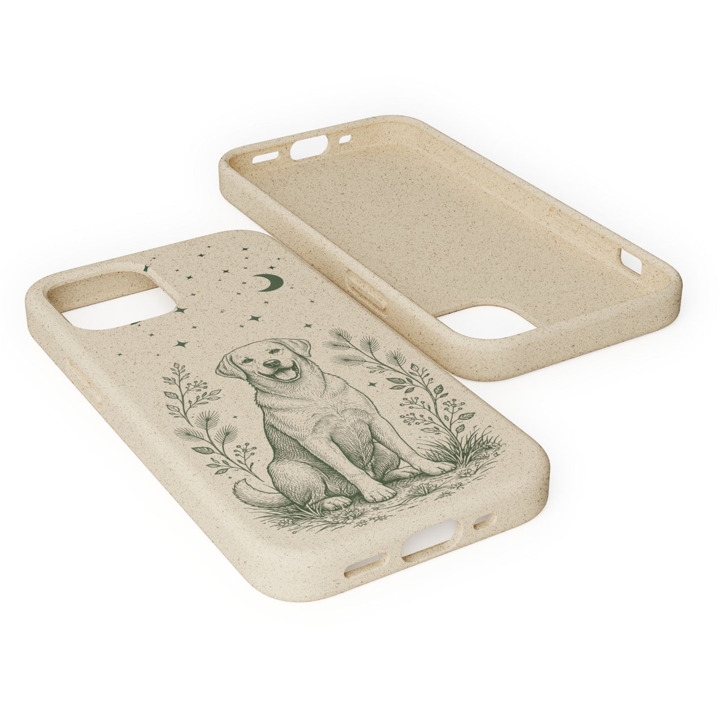 Cover iPhone Biodegradabile Labrador  – Custodia Eco in Fibra di Bambù