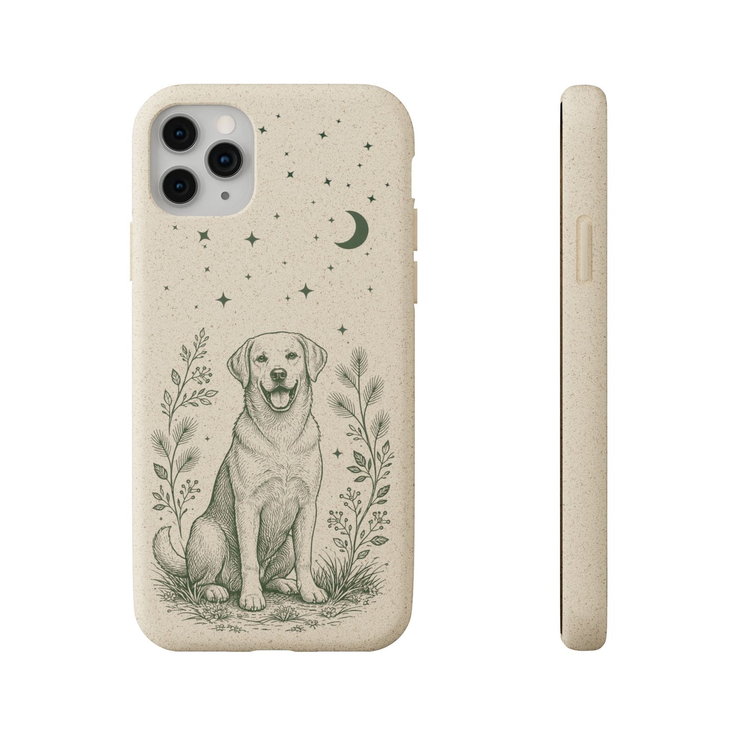 Cover iPhone Biodegradabile Labrador  – Custodia Eco in Fibra di Bambù