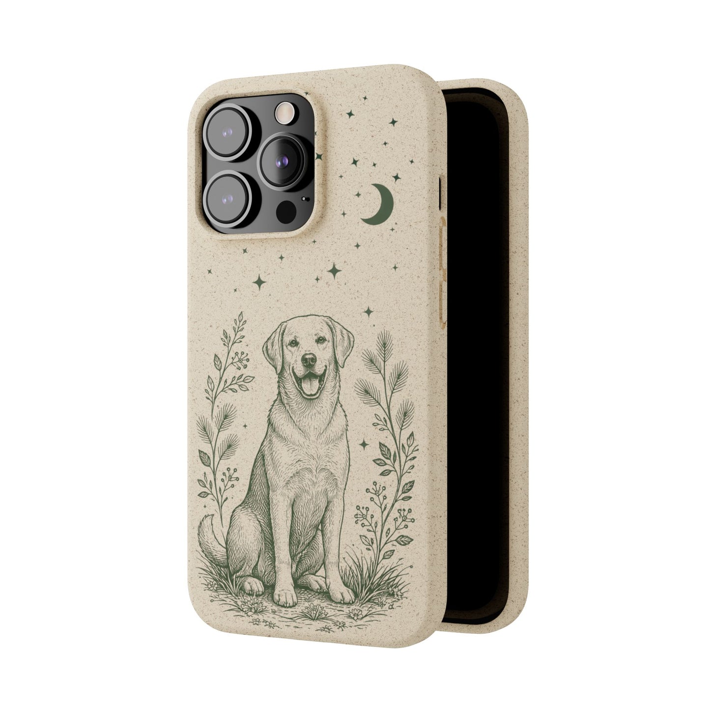 Cover iPhone Biodegradabile Labrador  – Custodia Eco in Fibra di Bambù