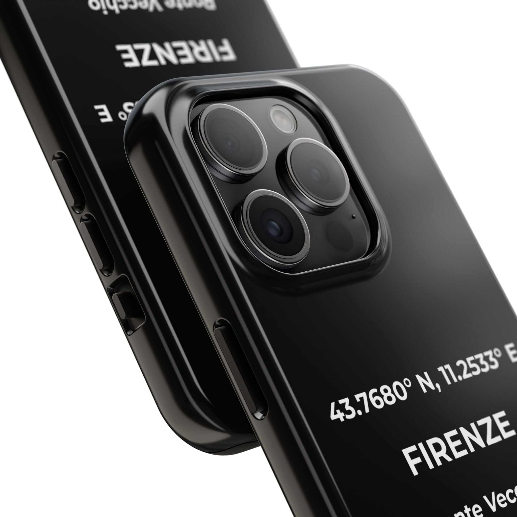 Cover Tough Firenze Originale "RADICI" | Custodia Protettiva con Coordinate, Idea Regalo per iPhone & Samsung