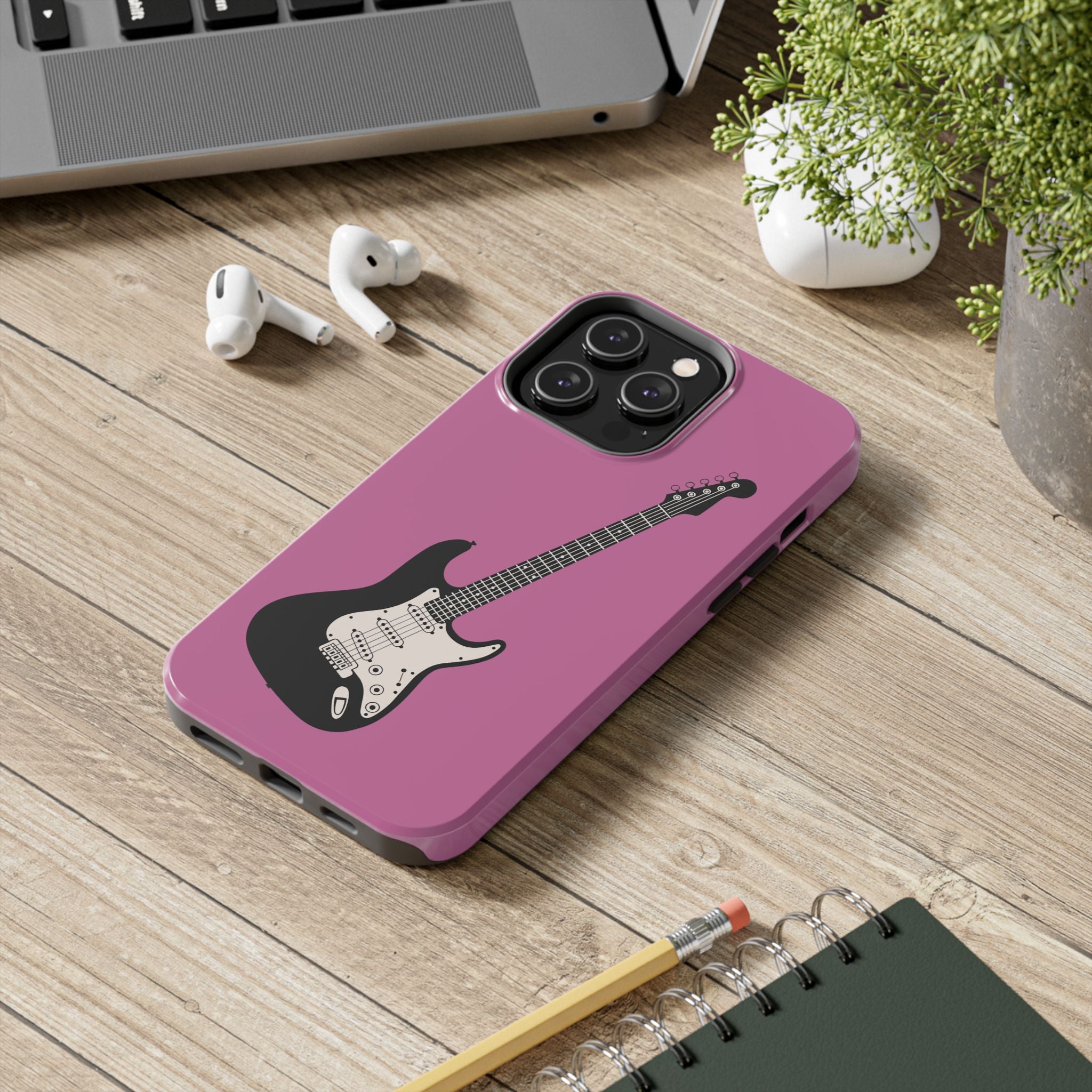 Cover Chitarra Rosa Rock Donna