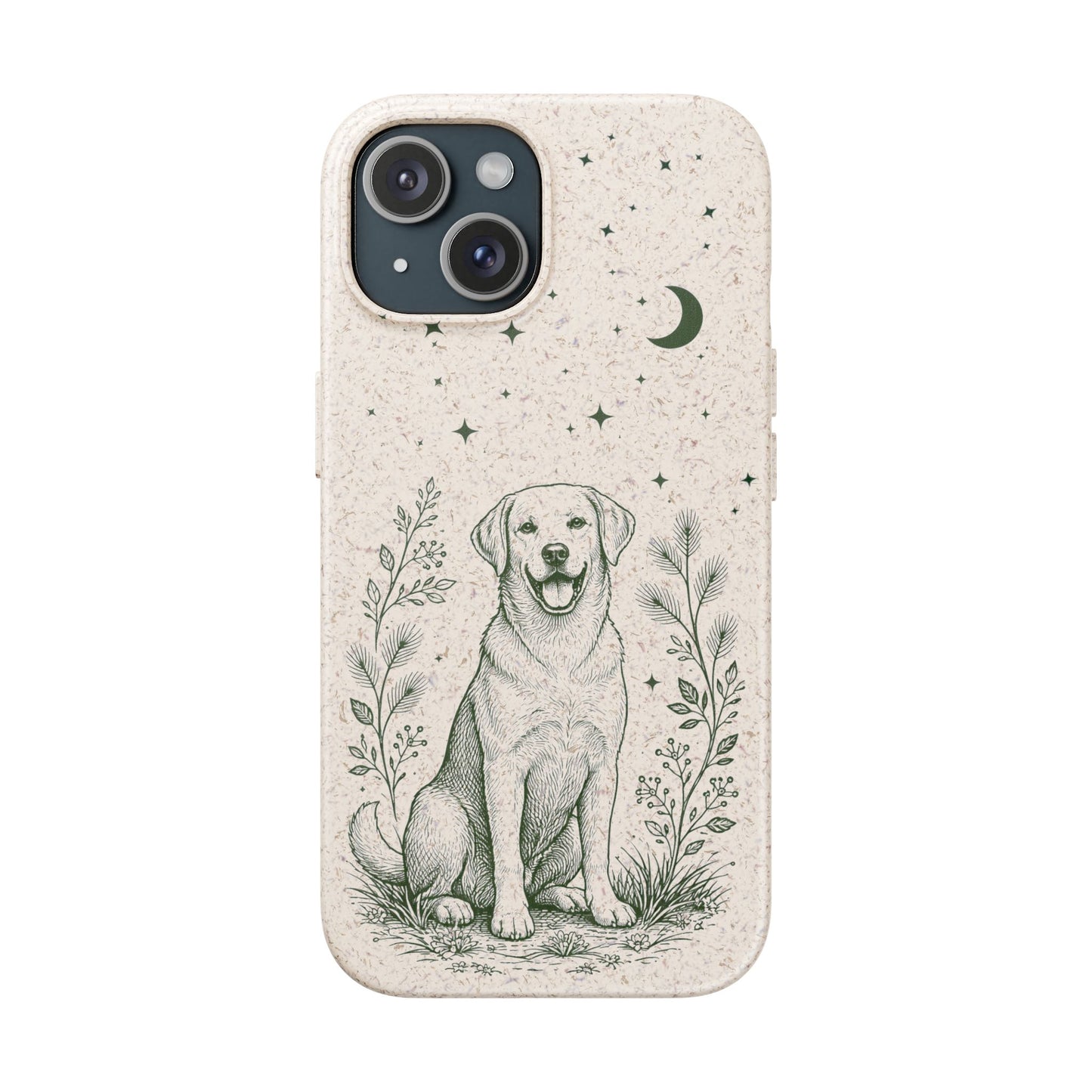 Cover iPhone Biodegradabile Labrador  – Custodia Eco in Fibra di Bambù