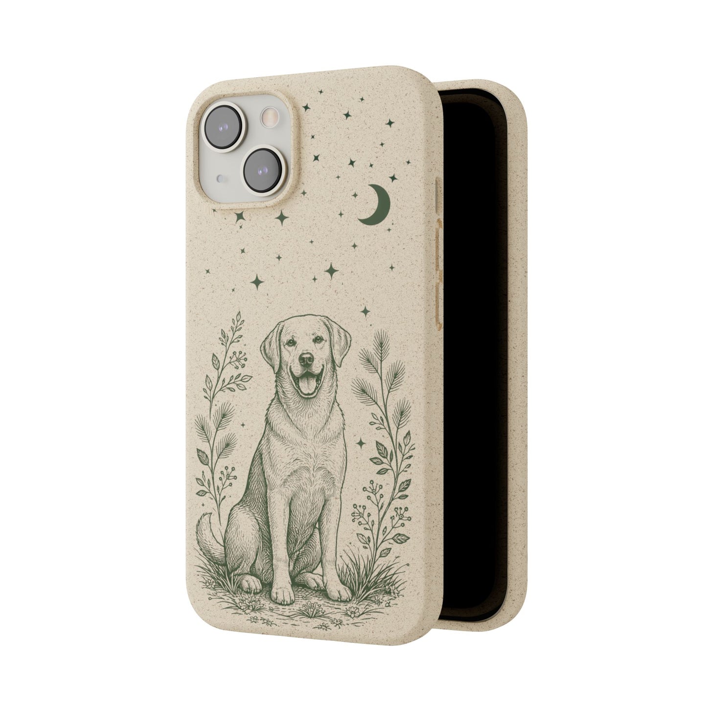 Cover iPhone Biodegradabile Labrador  – Custodia Eco in Fibra di Bambù