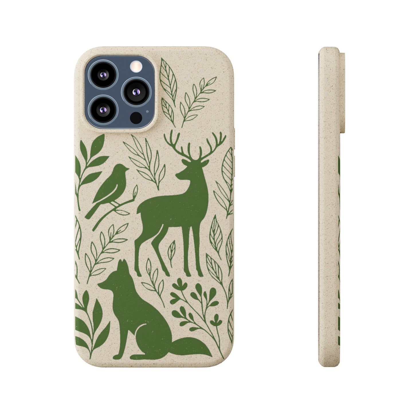 Cover Bio Originale "Animali del Bosco" - Custodia Eco in Bambù & PLA