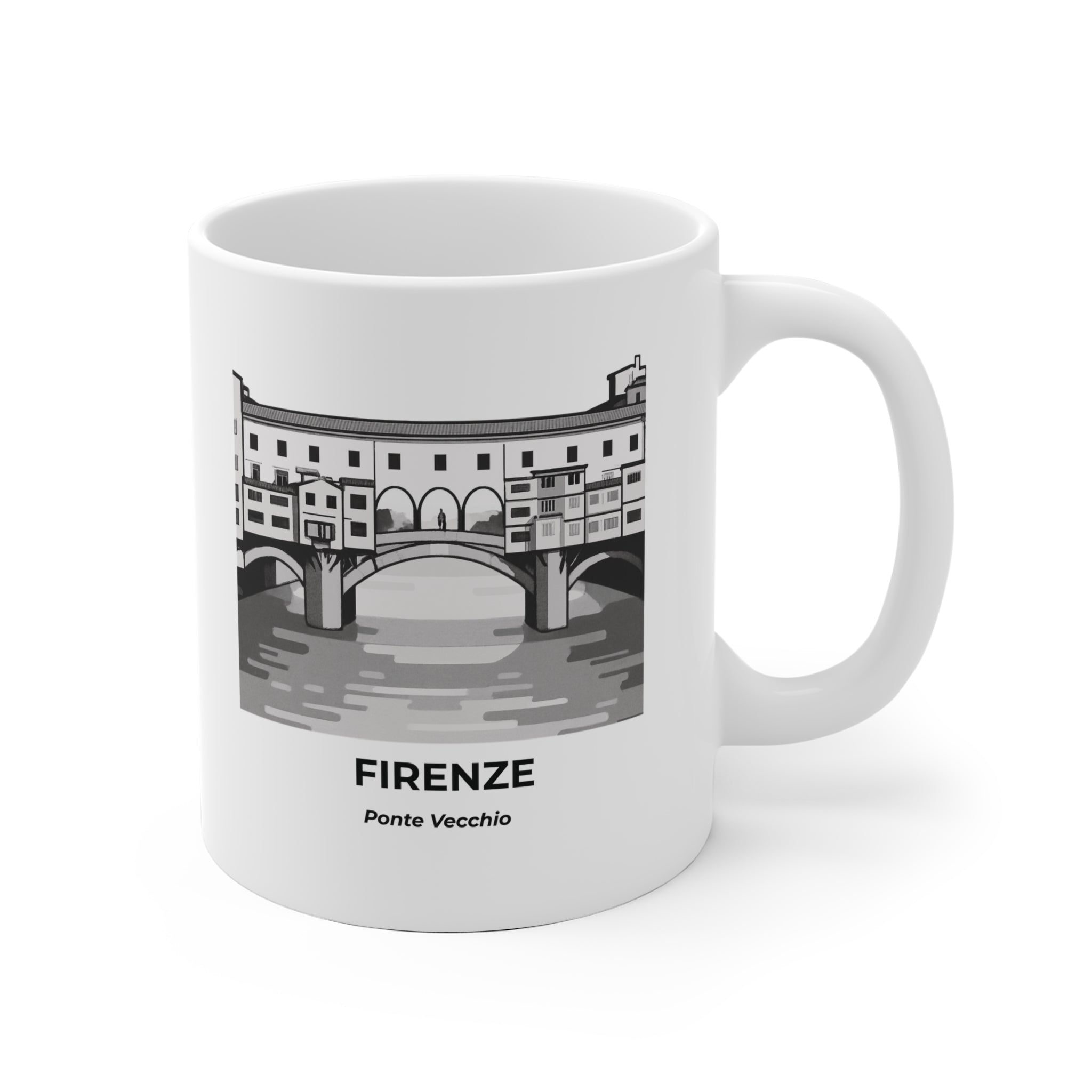 Tazza Firenze Originale "RADICI" | Mug con Coordinate, Idea Regalo, Tazza da Caffè Stile Minimal