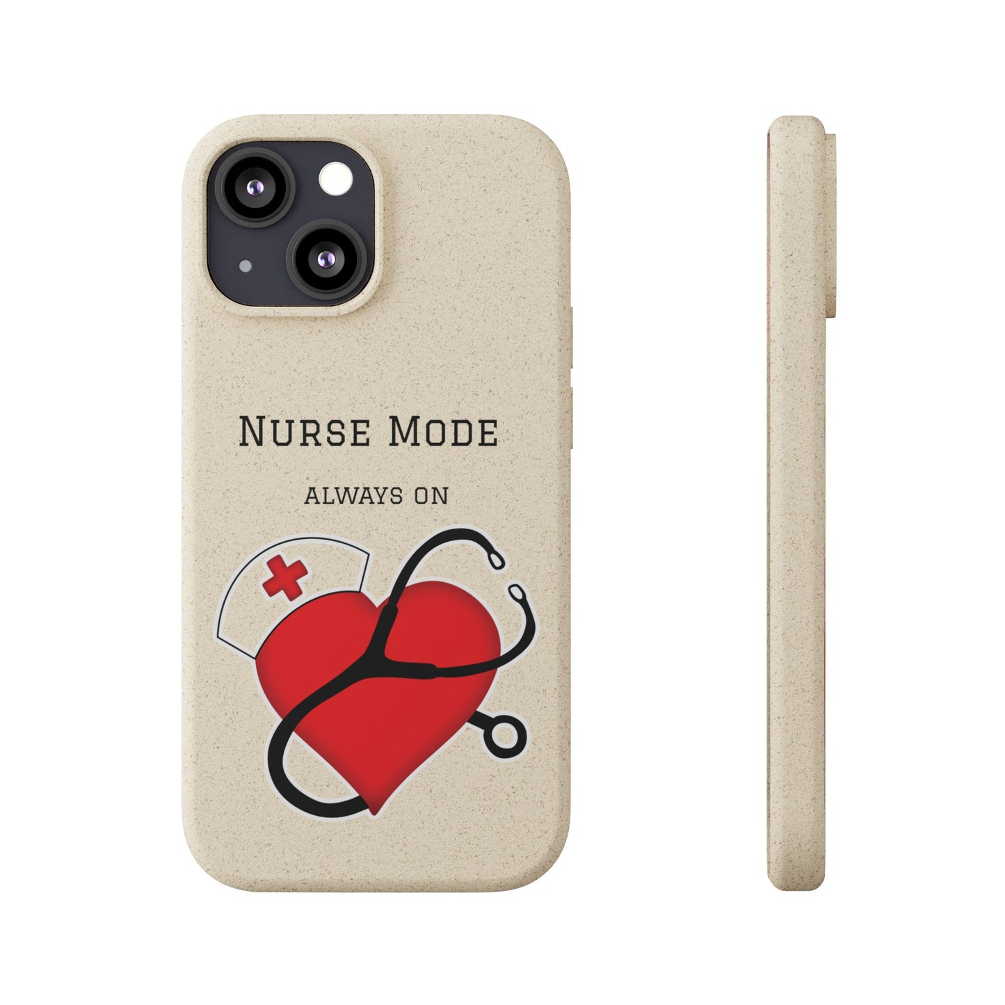 Cover Bio iPhone "Nurse Mode" (Always On) | Custodia Biodegradabile Infermiera & Dottoressa