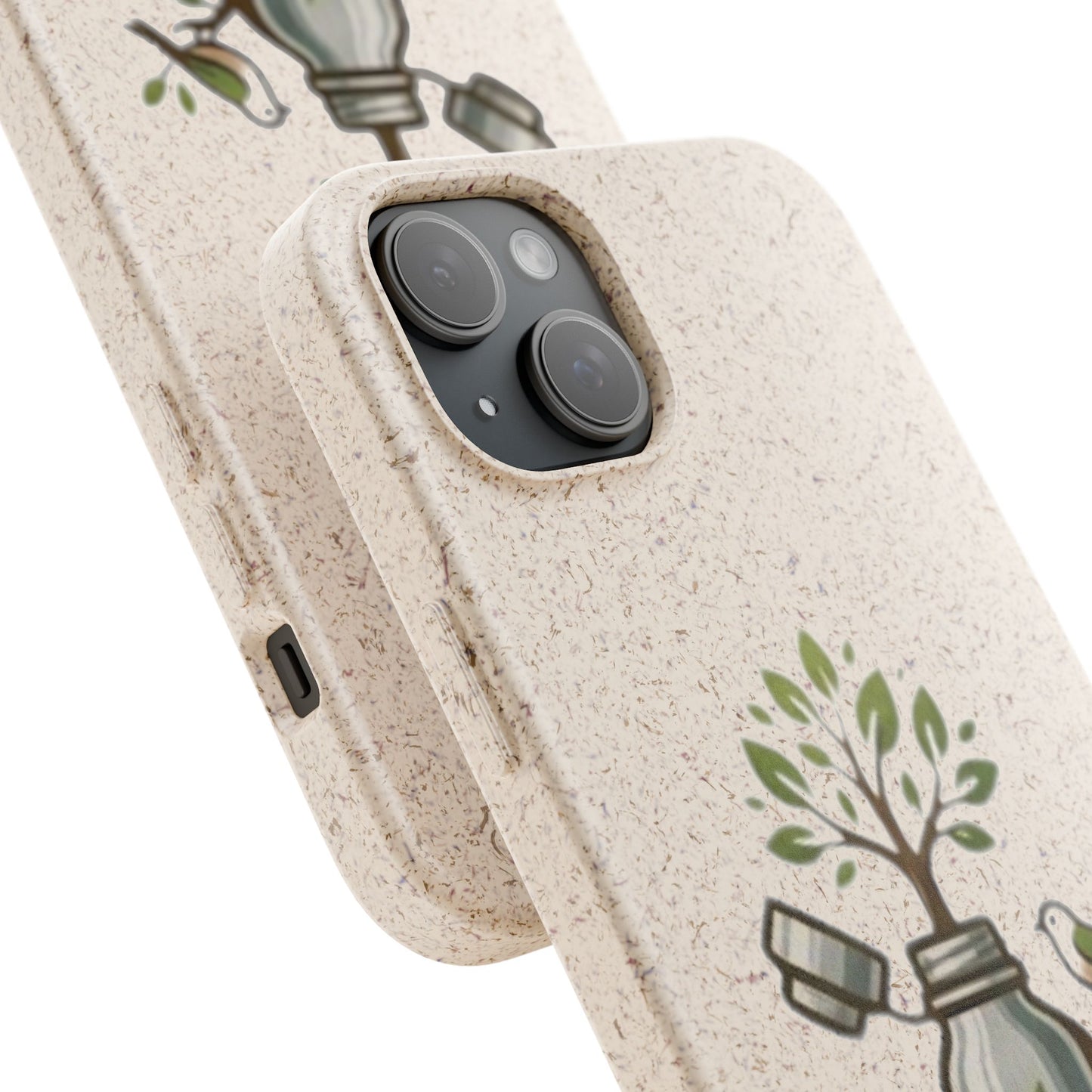 Cover Bio Originale "Rinascita Naturale" - Custodia MagSafe in Bambù & PLA