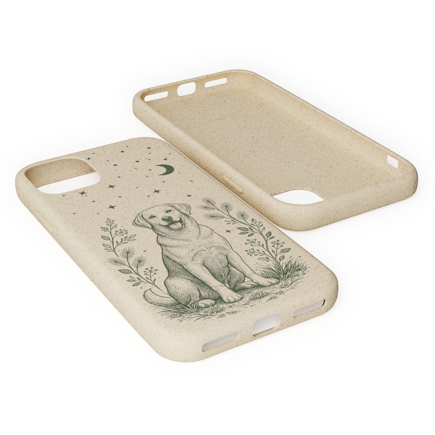 Cover iPhone Biodegradabile Labrador  – Custodia Eco in Fibra di Bambù