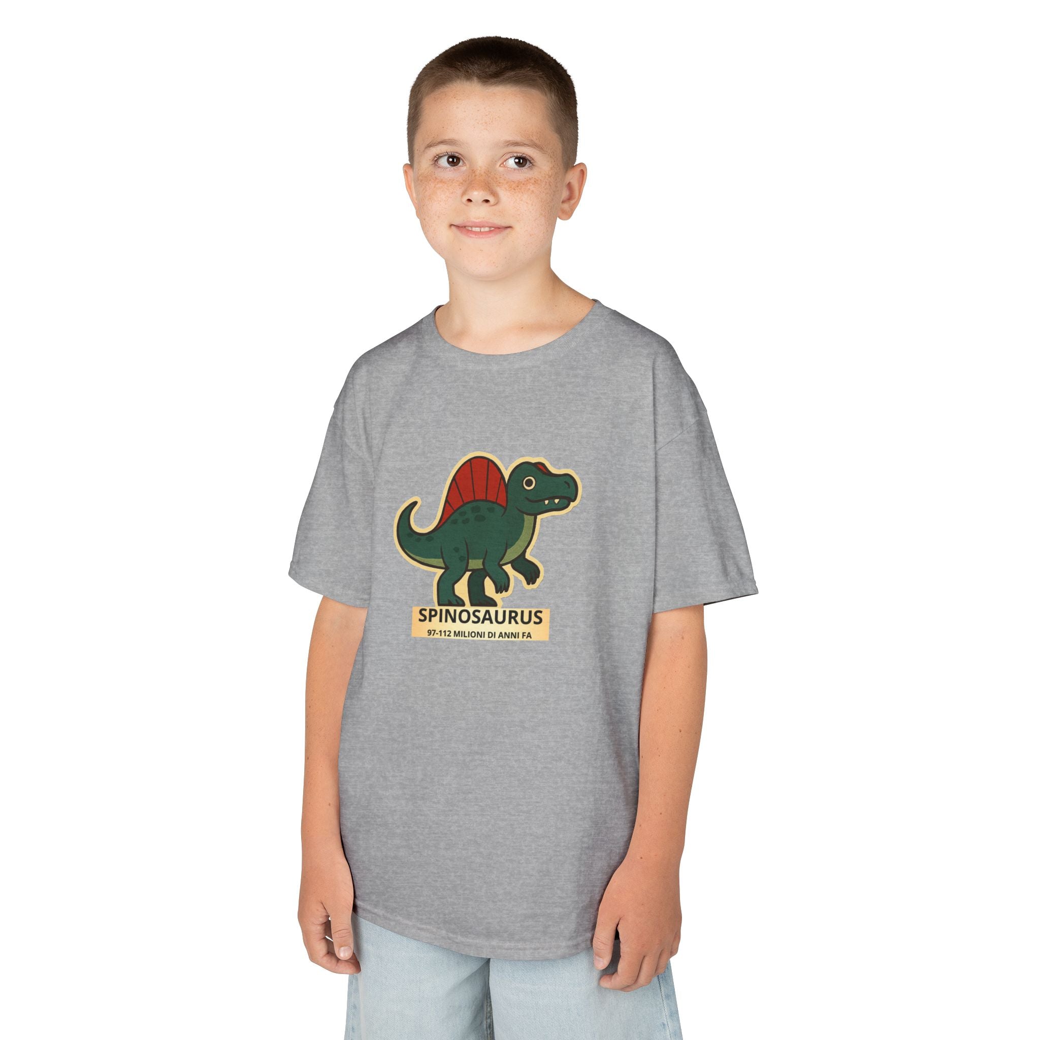 T-shirt Bambino Originale "Dino Spinosaurus" | Maglietta Cotone Morbido
