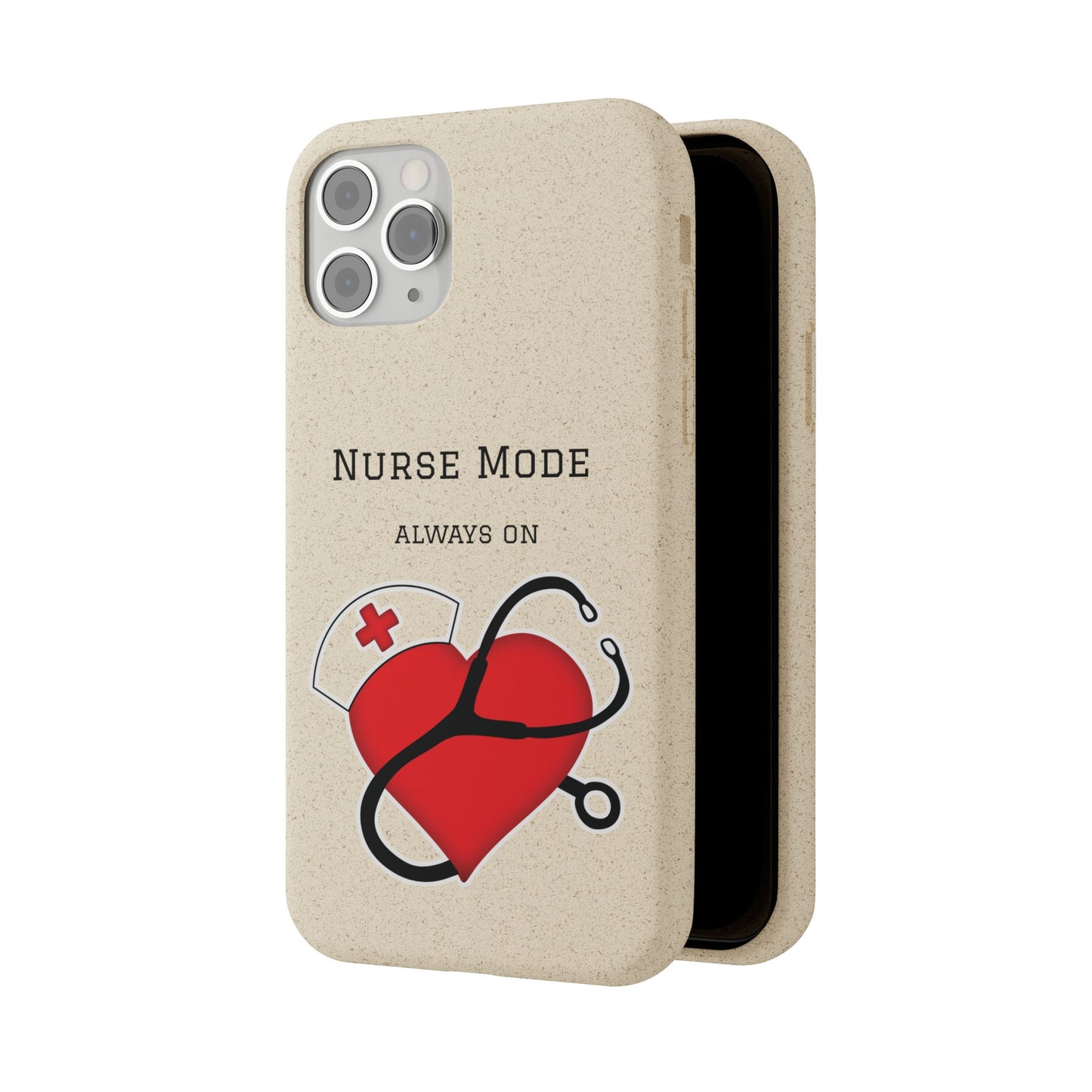 Cover Bio iPhone "Nurse Mode" (Always On) | Custodia Biodegradabile Infermiera & Dottoressa