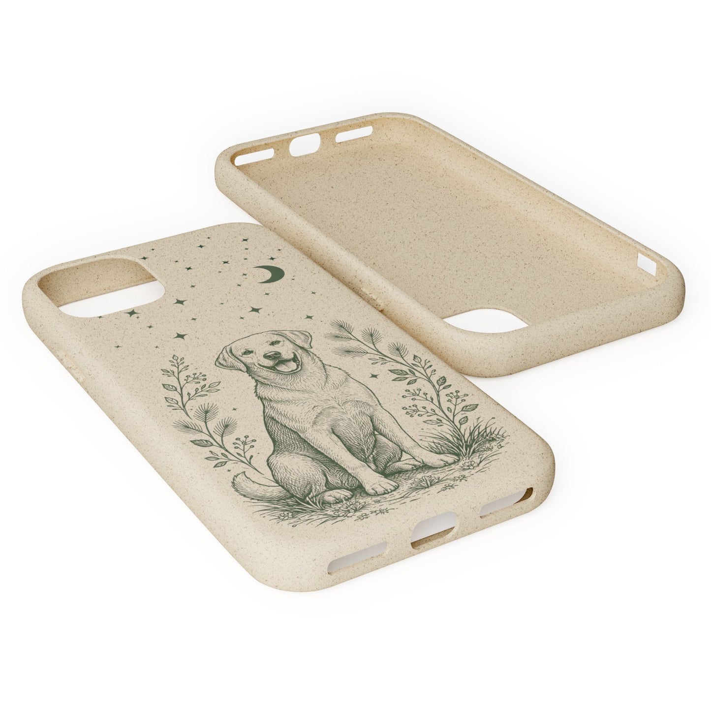 Cover iPhone Biodegradabile Labrador  – Custodia Eco in Fibra di Bambù