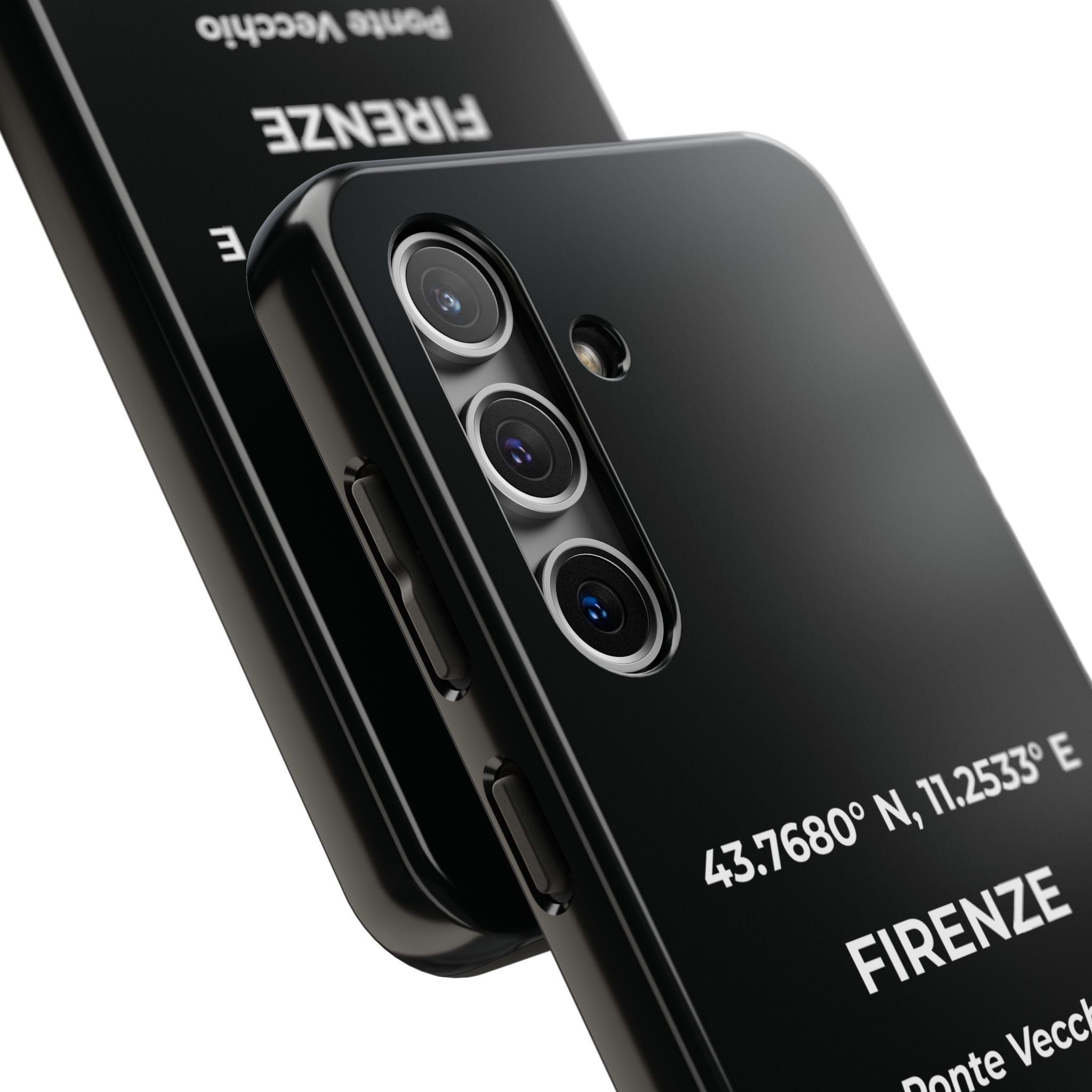 Cover Tough Firenze Originale "RADICI" | Custodia Protettiva con Coordinate, Idea Regalo per iPhone & Samsung