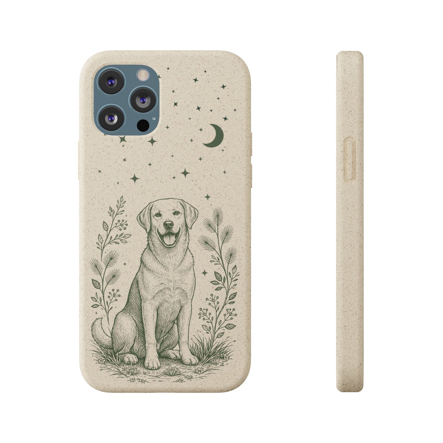 Cover iPhone Biodegradabile Labrador  – Custodia Eco in Fibra di Bambù