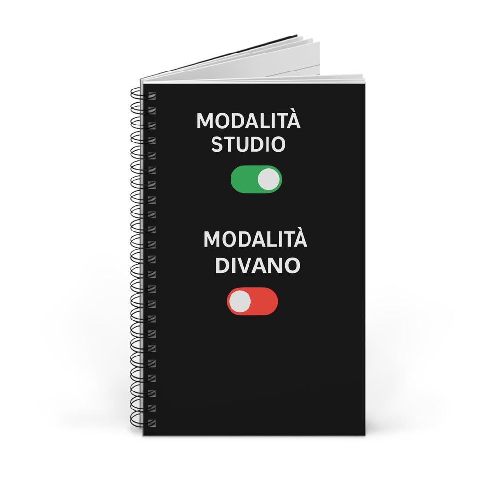 Quaderno Spiralato A5 "Modalità Studio ON" - Regalo Studente Originale