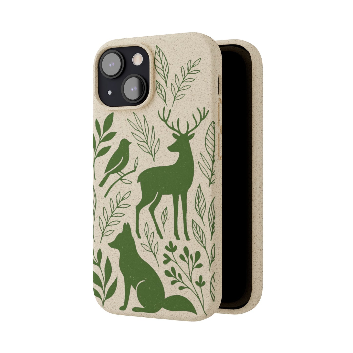 Cover Bio Originale "Animali del Bosco" - Custodia Eco in Bambù & PLA